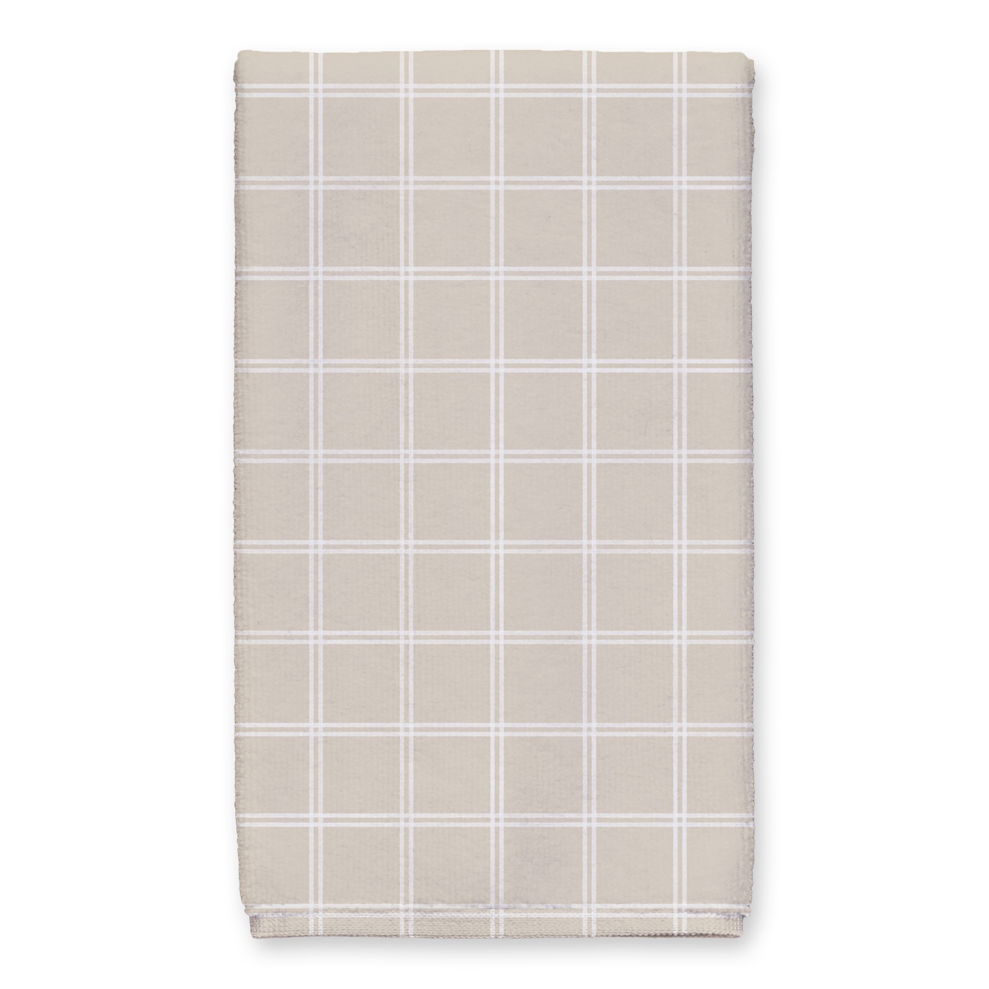 Tan Gris Plaid Towel 16x25 Towel