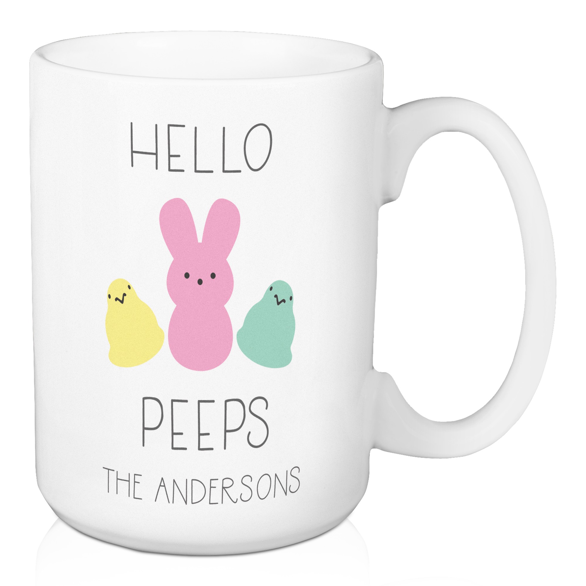Hello Peeps Mug Personalized 15 oz Mug