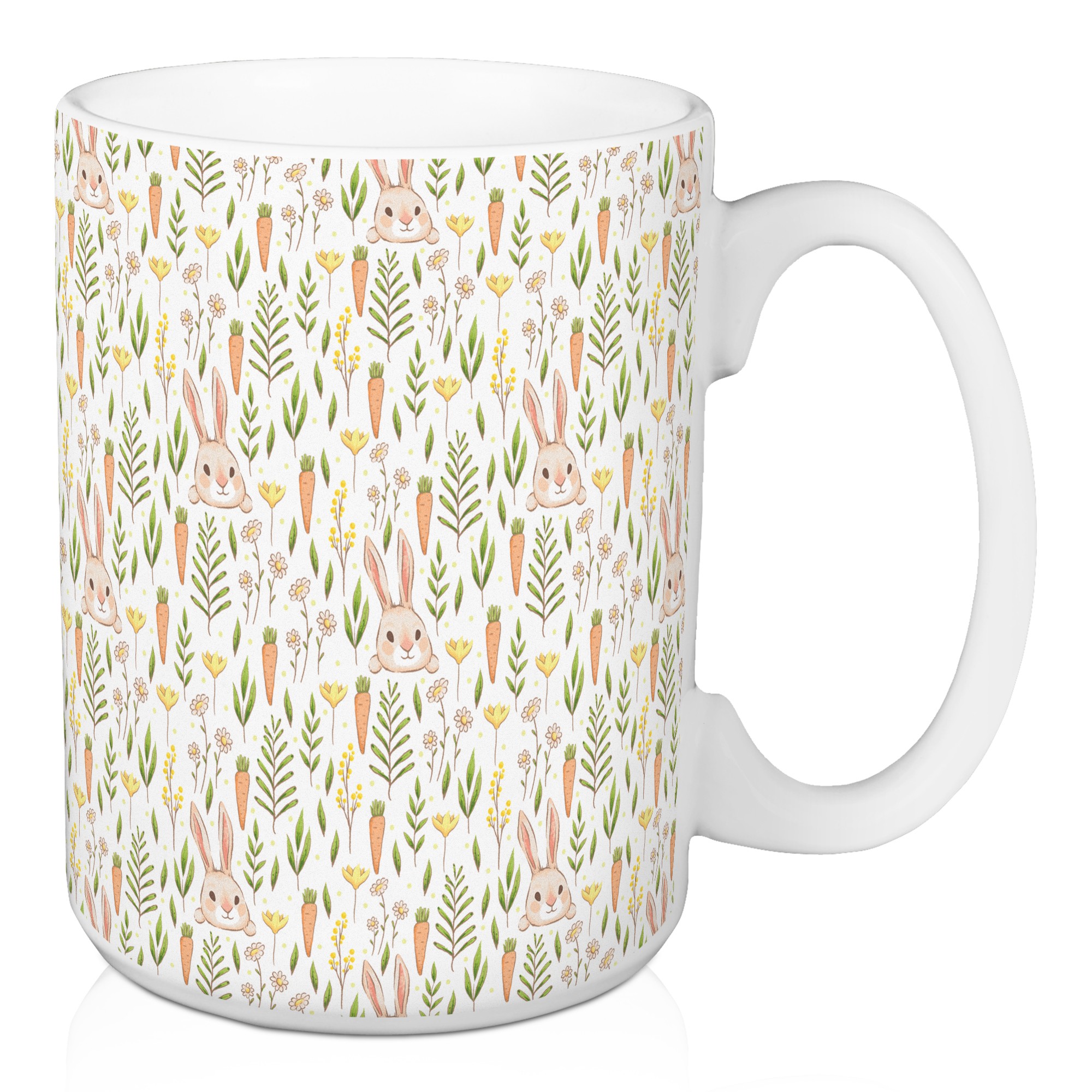 Bunny And Carrot Pattern Mug 15 oz Mug