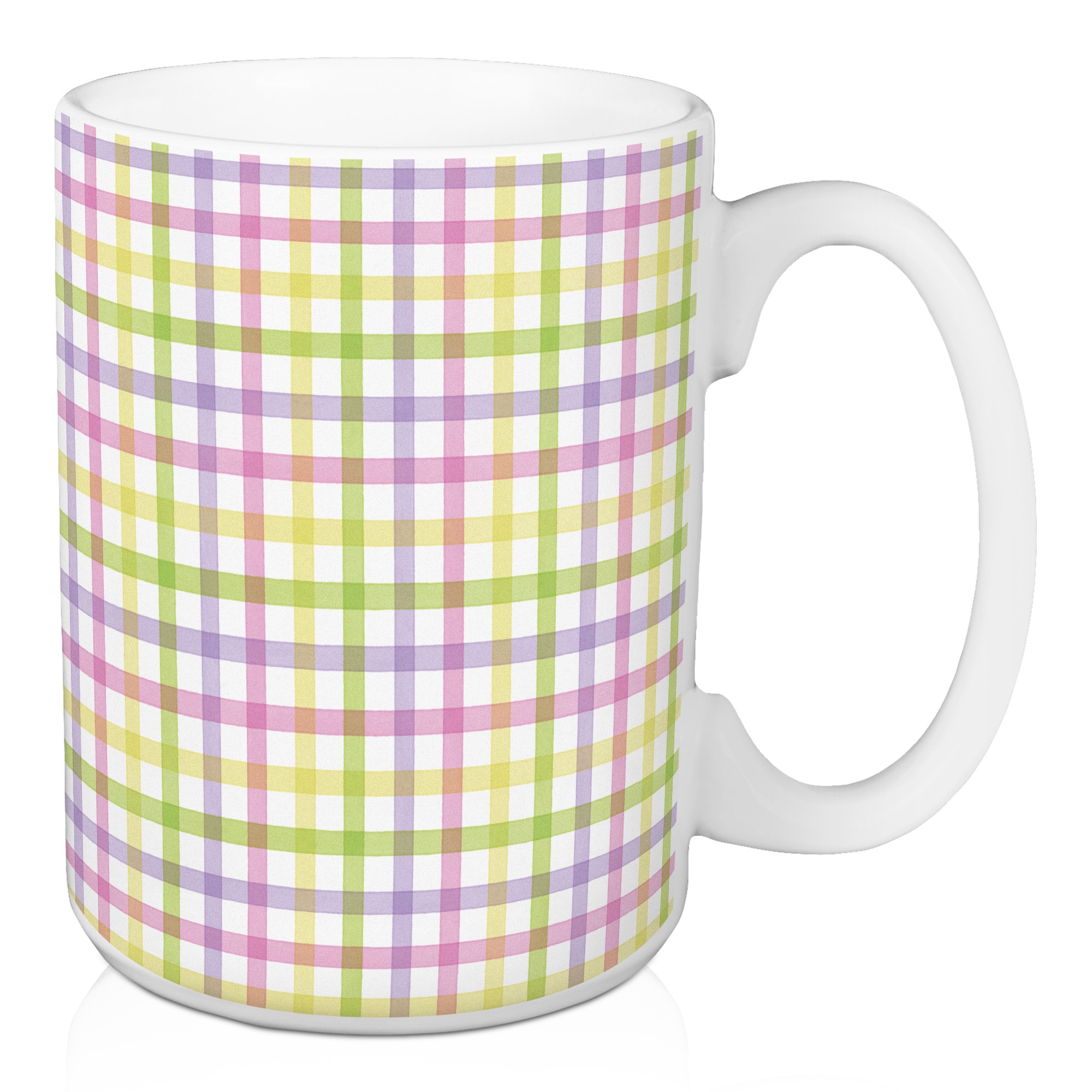 Pastel Plaid Mug 2 15 oz Mug
