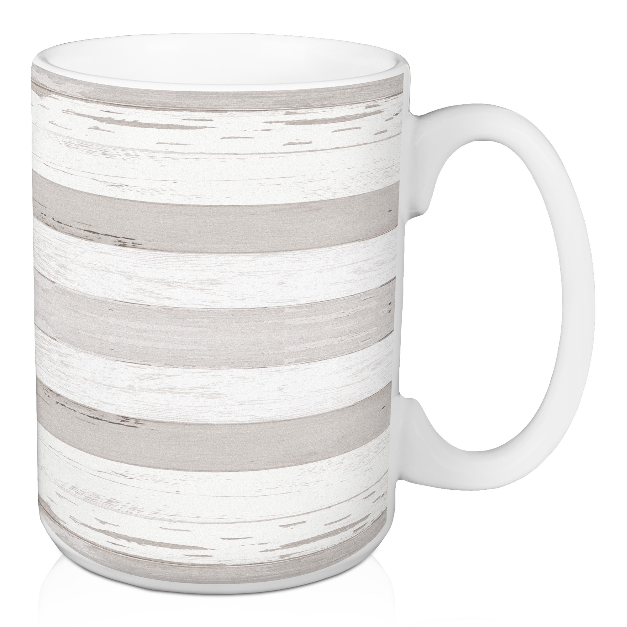 Worn Gray Shiplap Mug 15 oz Mug