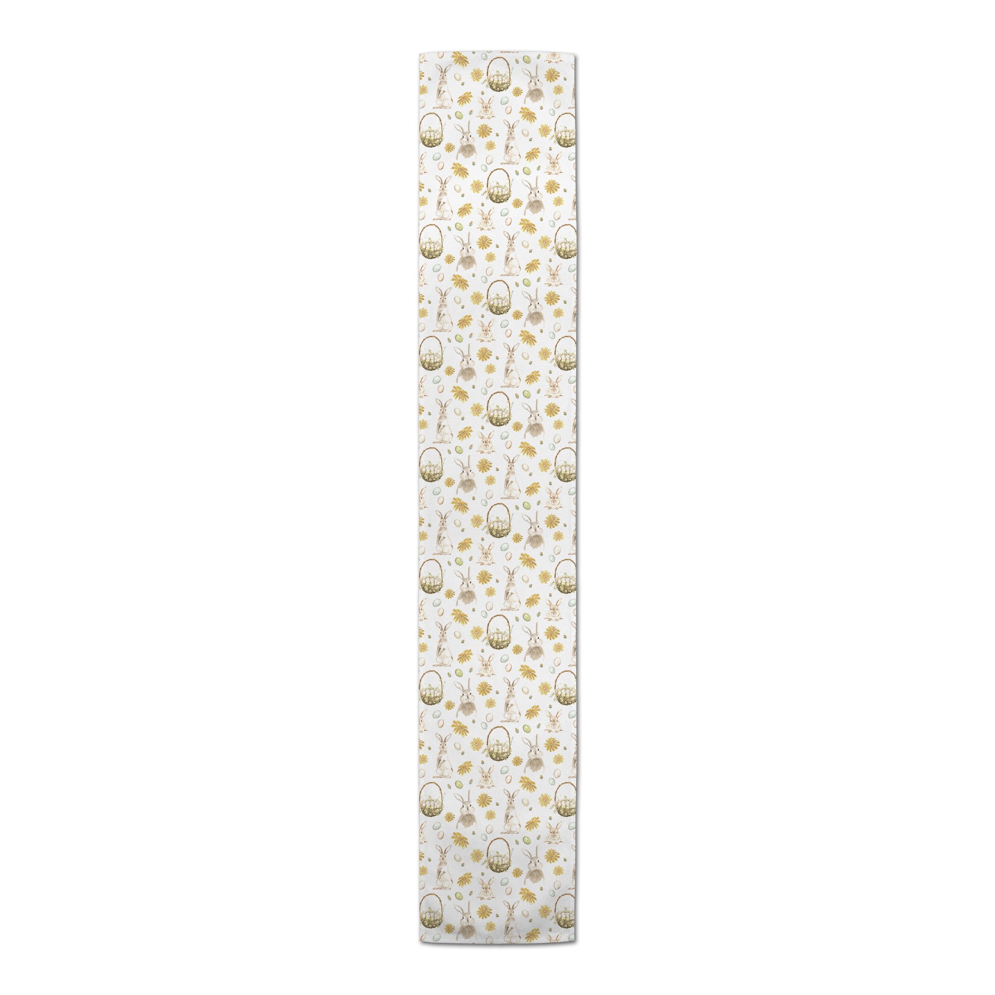 Easter Greetings Pattern Runner 1 16x72 Cotton Twill Runner