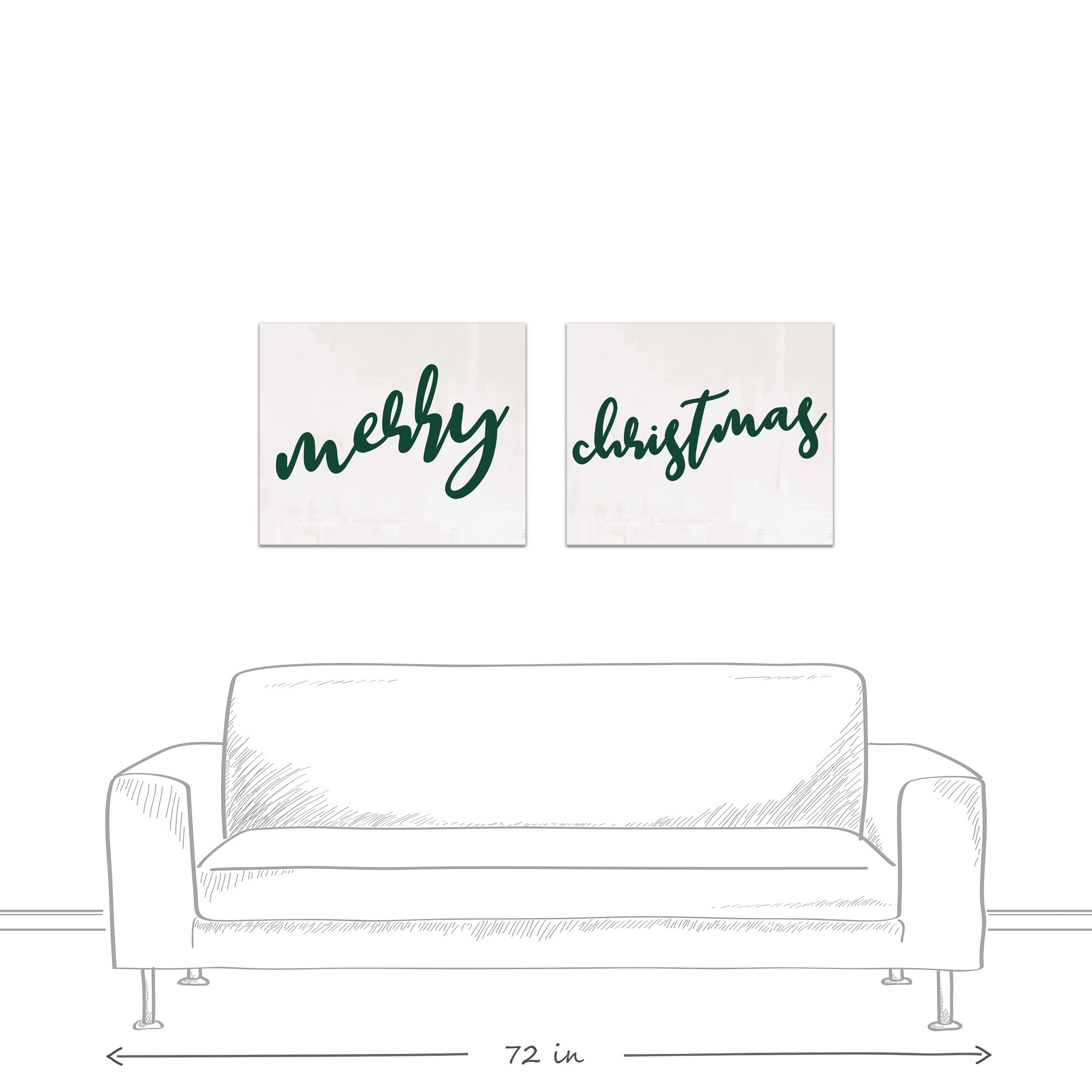 Simple Merry 2 20x24 Canvas Wall Art