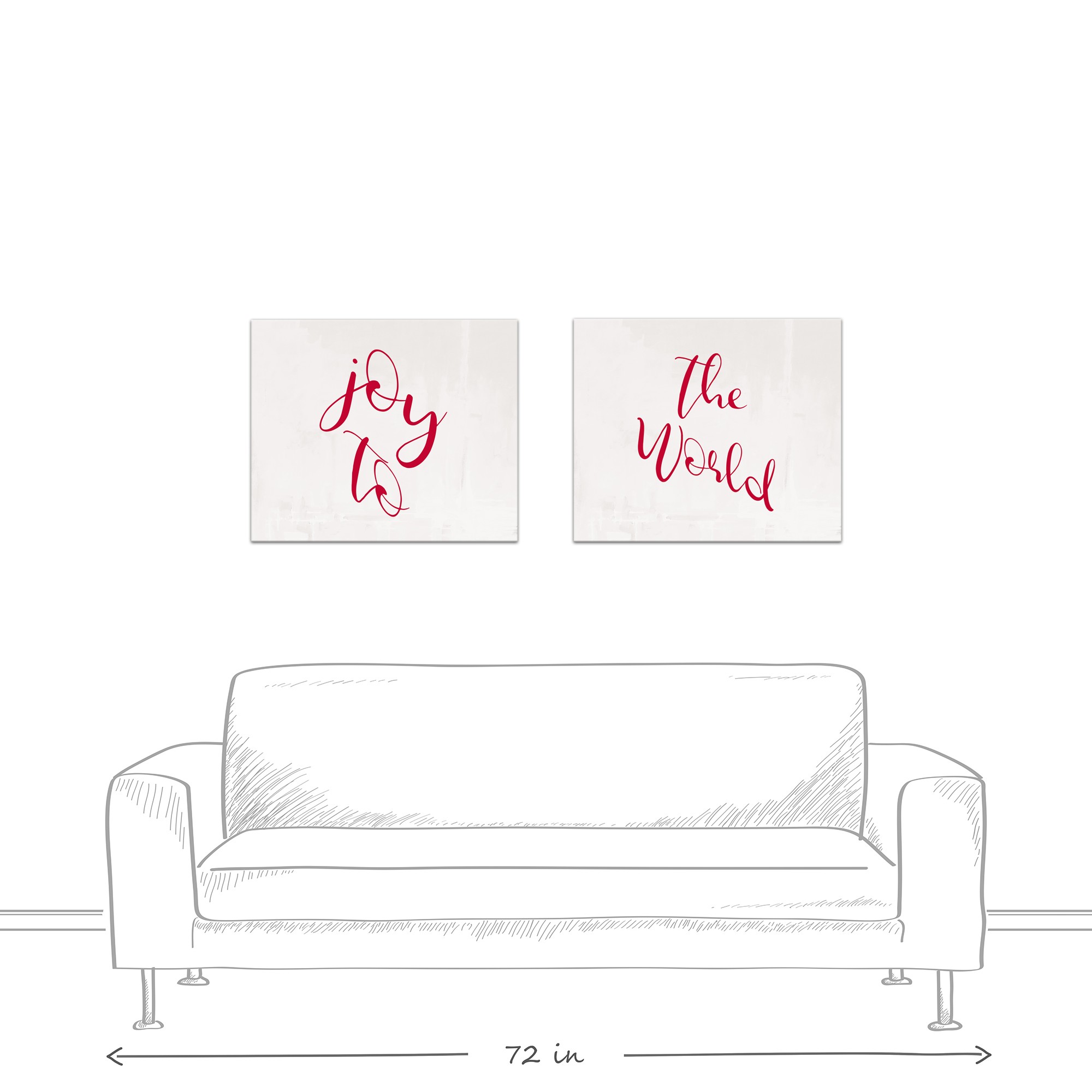 Joy To Red 2 20x24 Canvas Wall Art
