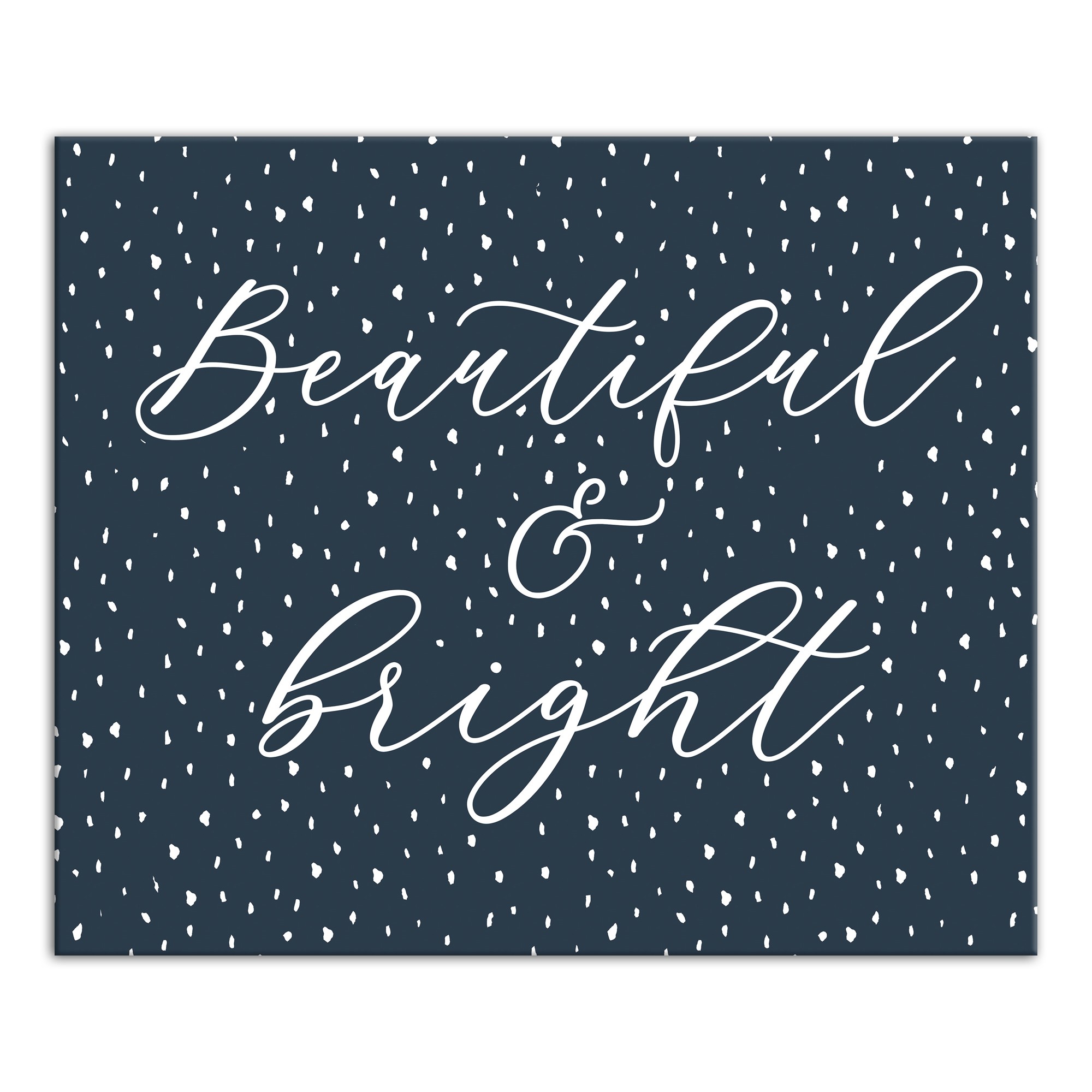 Beautiful And Bright Navy Dots 20x24 Canvas Wall Art