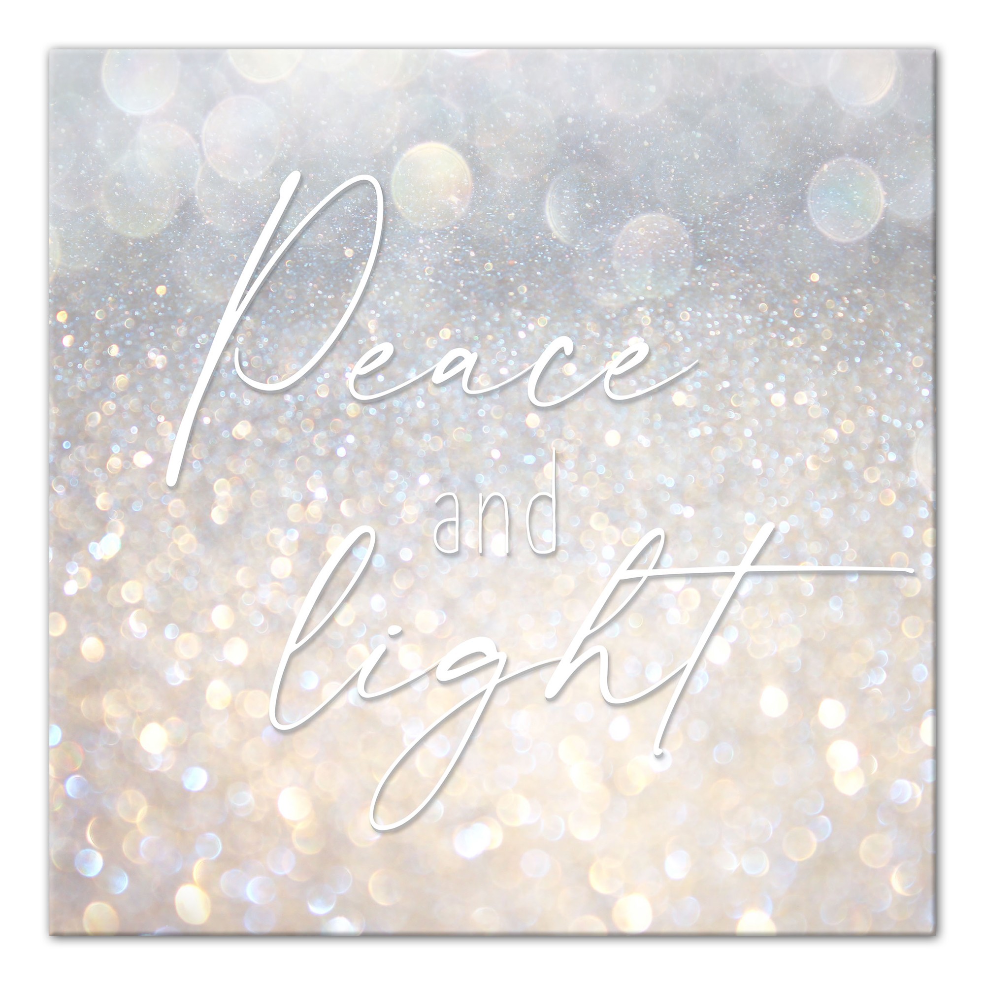 Peace And Light Sparkles 16x16 Canvas Wall Art