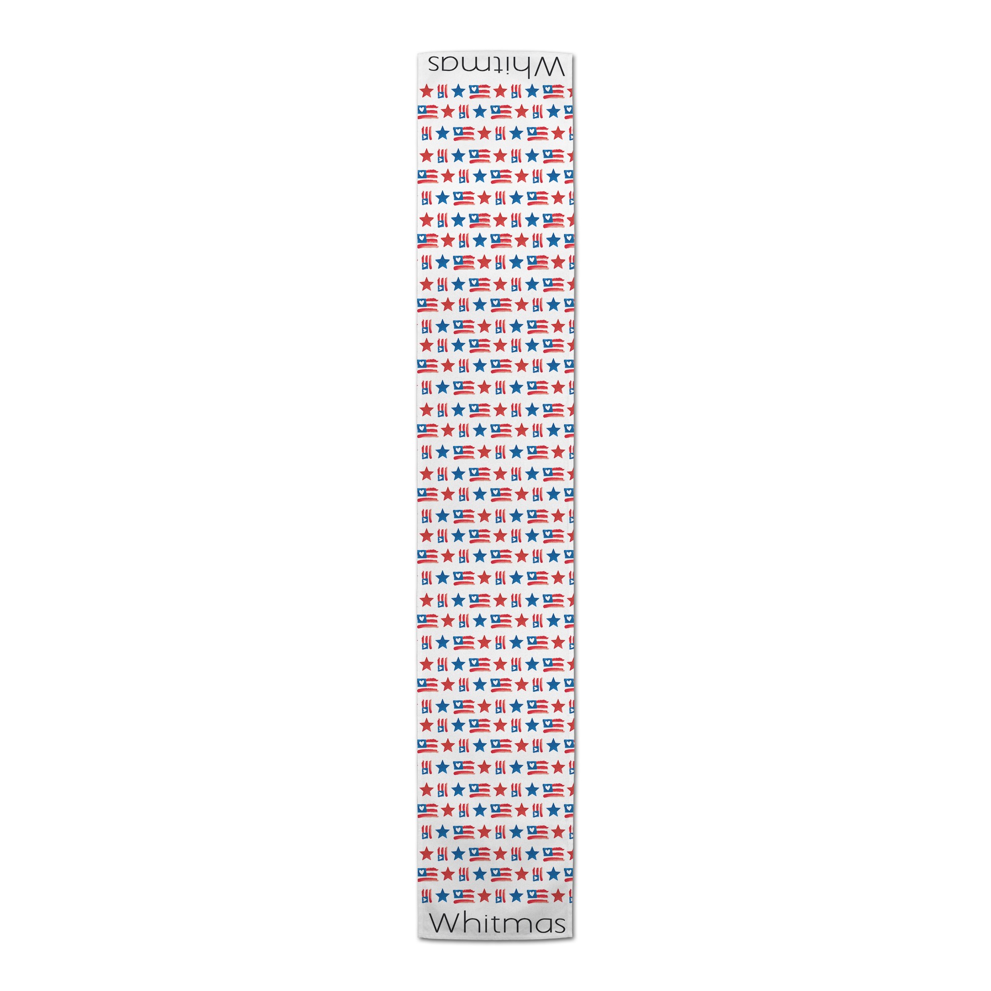 Flags and Stars Pattern Personalized 16x90 Cotton Twill Runner