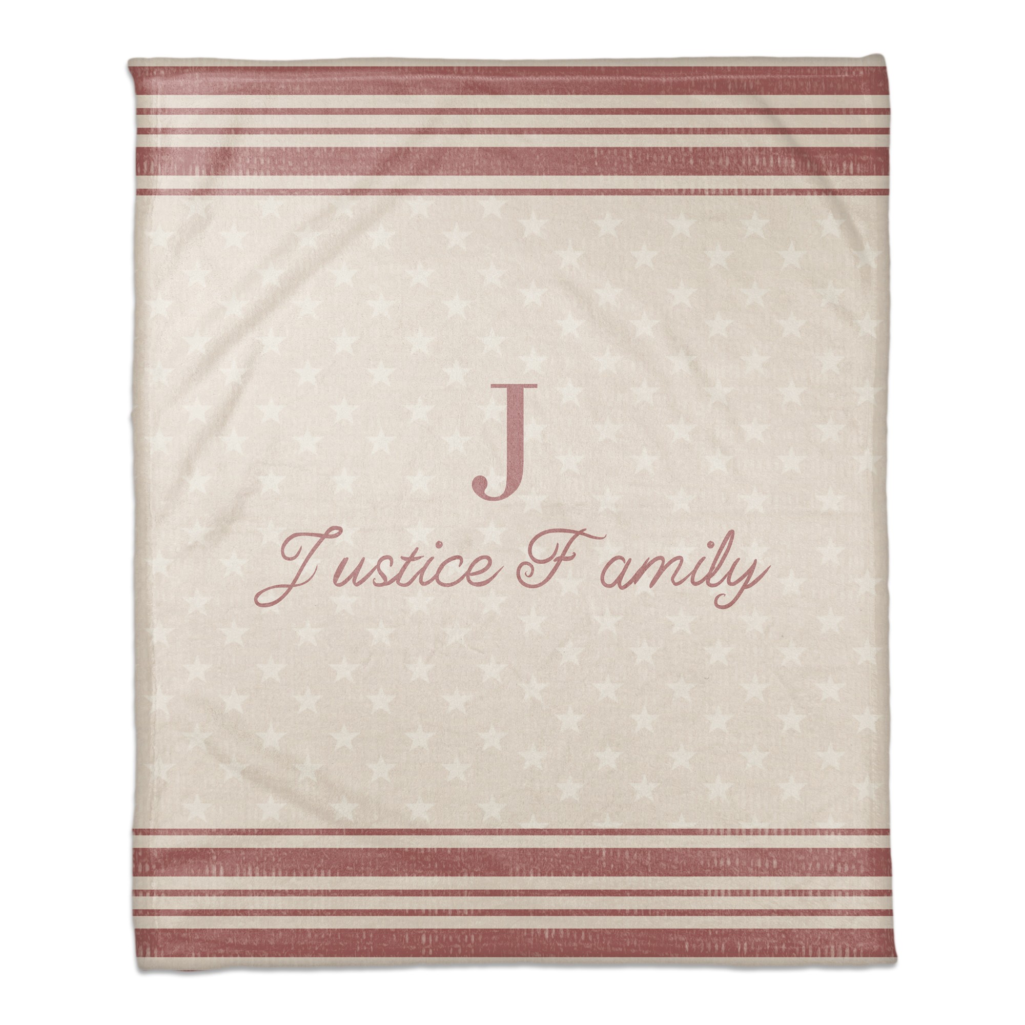 Stars and Stripes Personalized 50x60 Coral Fleece Blanket