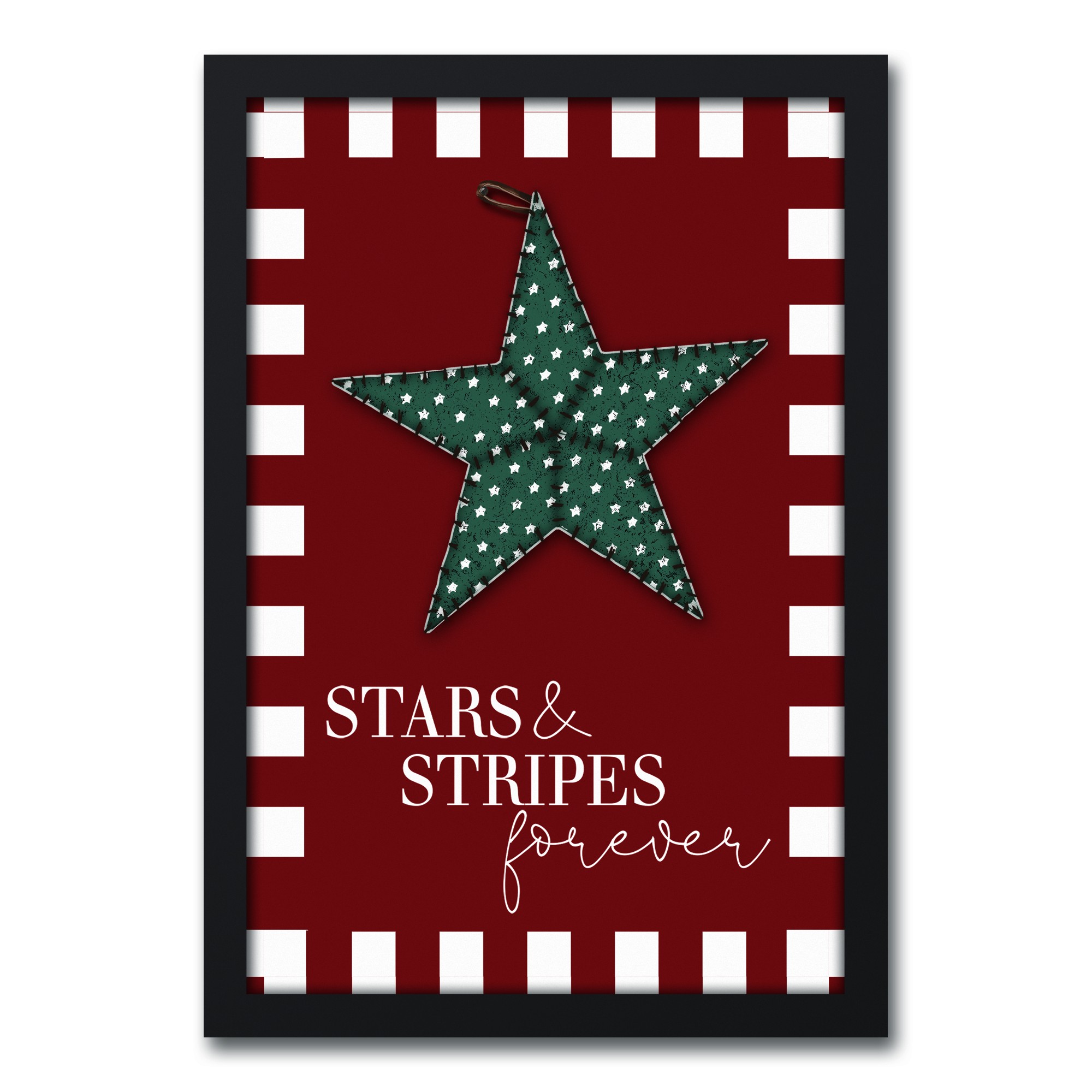 Primitive Star Personalized 12x18 Black Framed Canvas