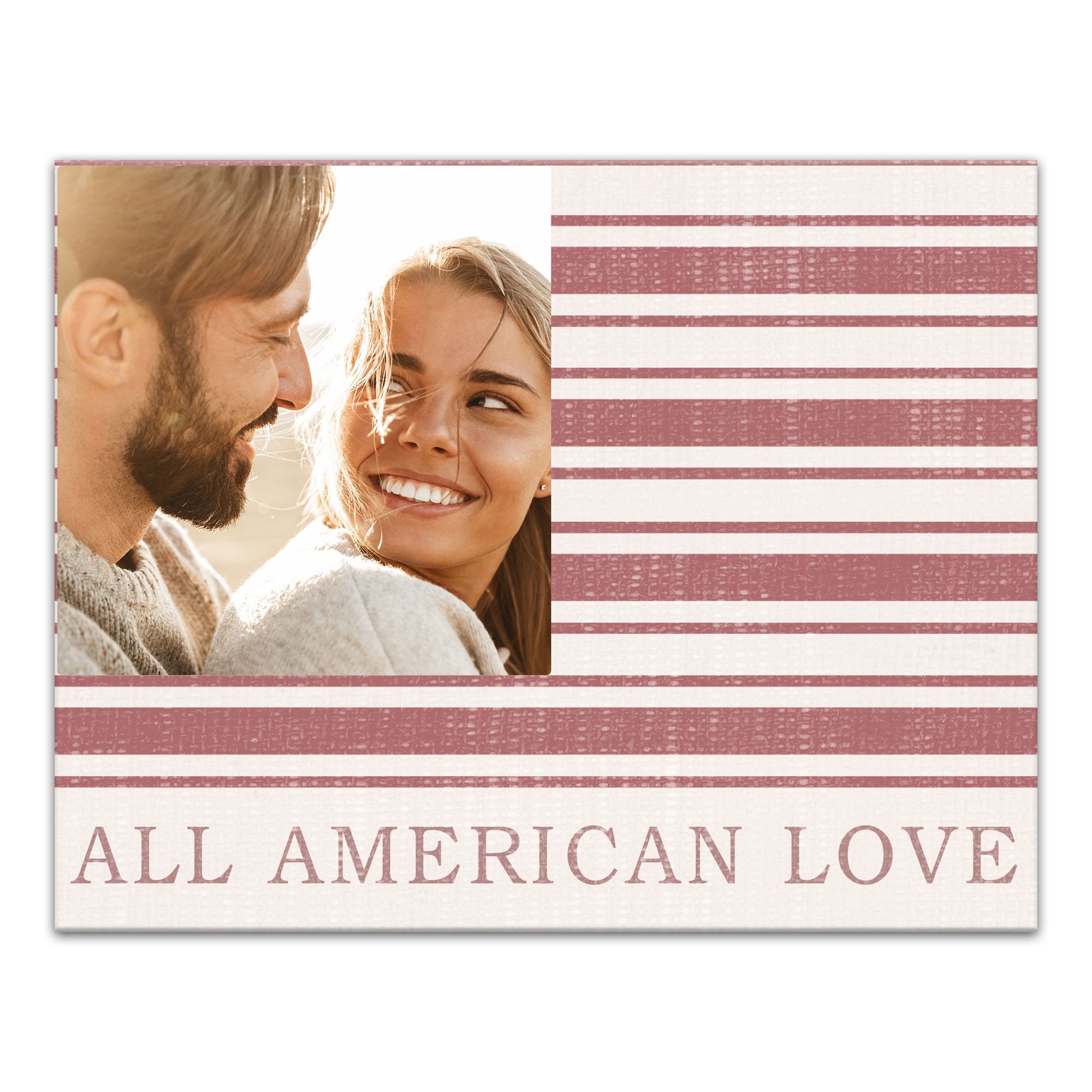 All American Love Personalized 11x14 Canvas Wall Art