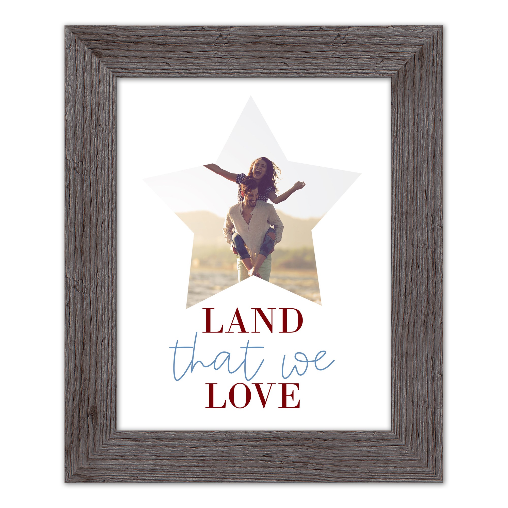 Land that I Love Personalized 11x14 Western Gray Framed Print