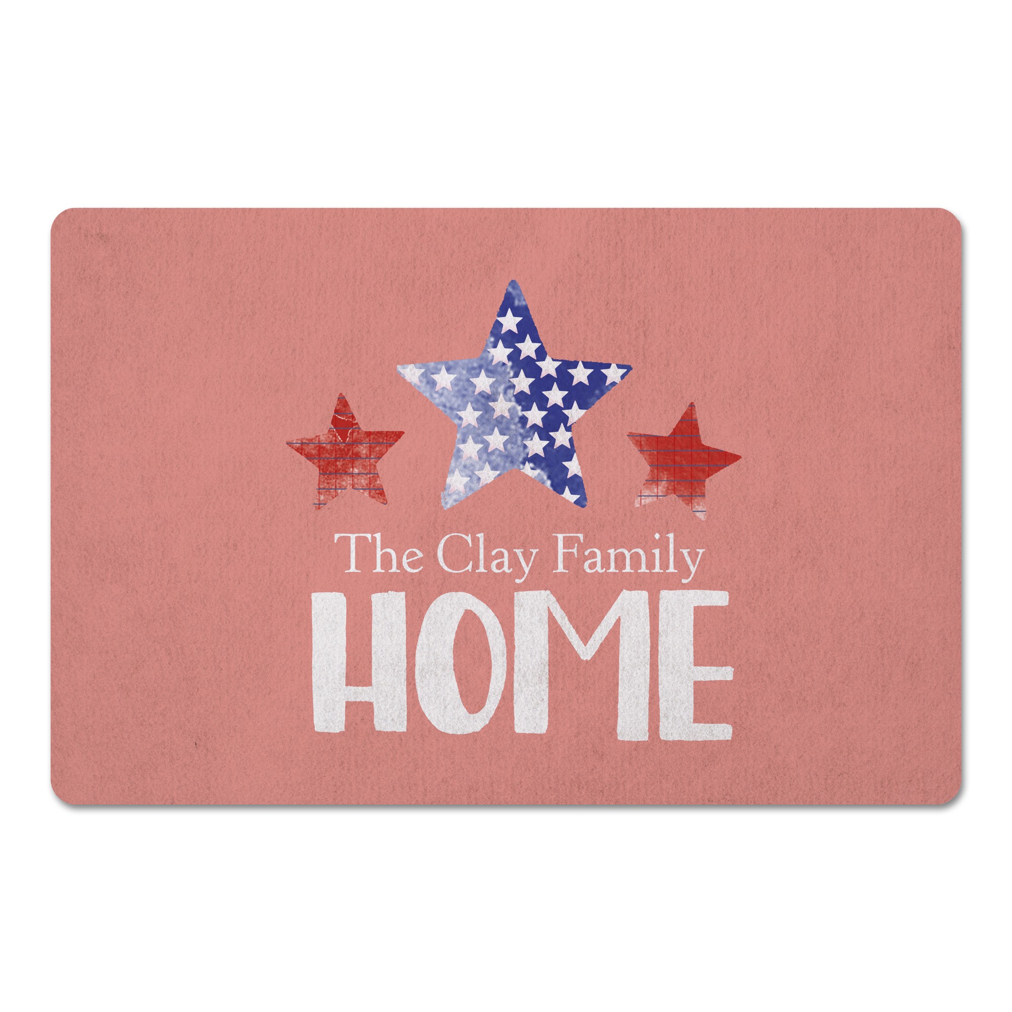 Home Star Trio Personalized 27x18 Floor Mat