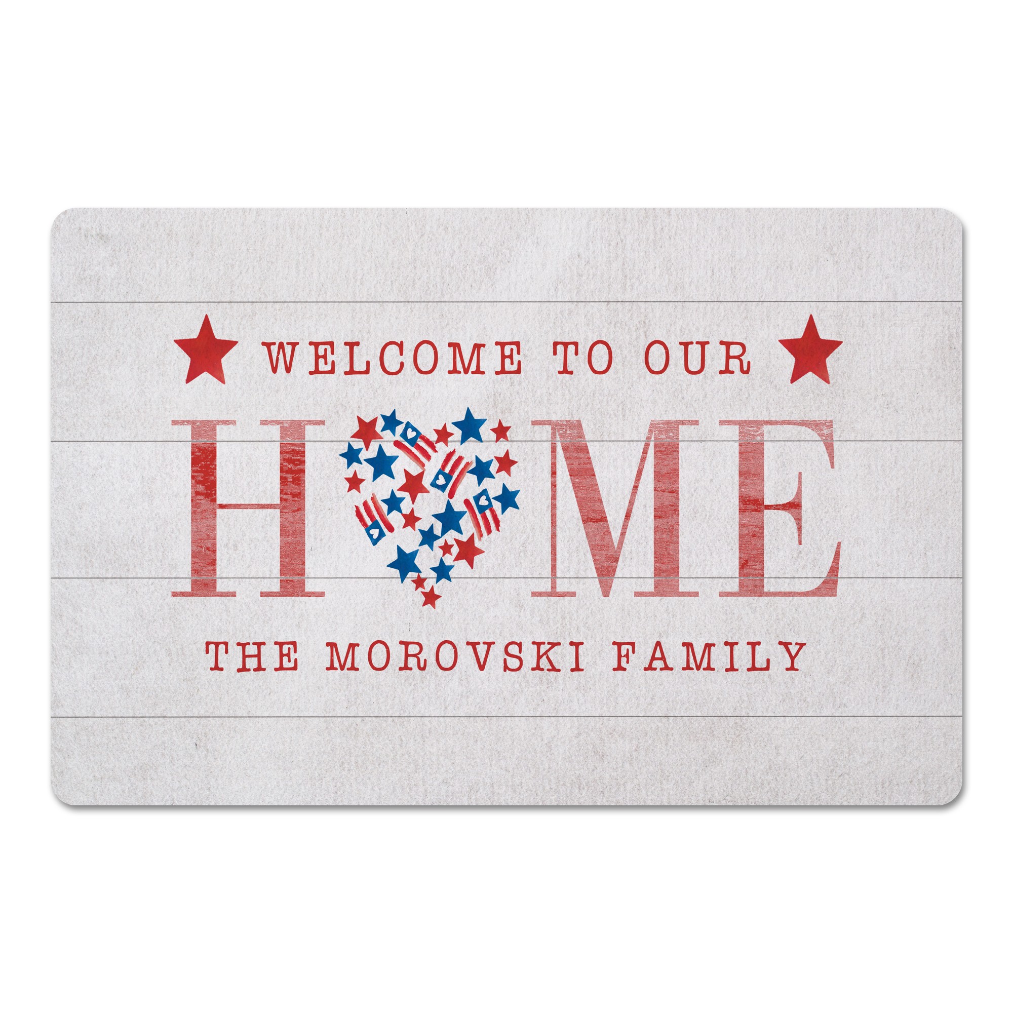 Welcome to Our Home Personalized 27x18 Floor Mat