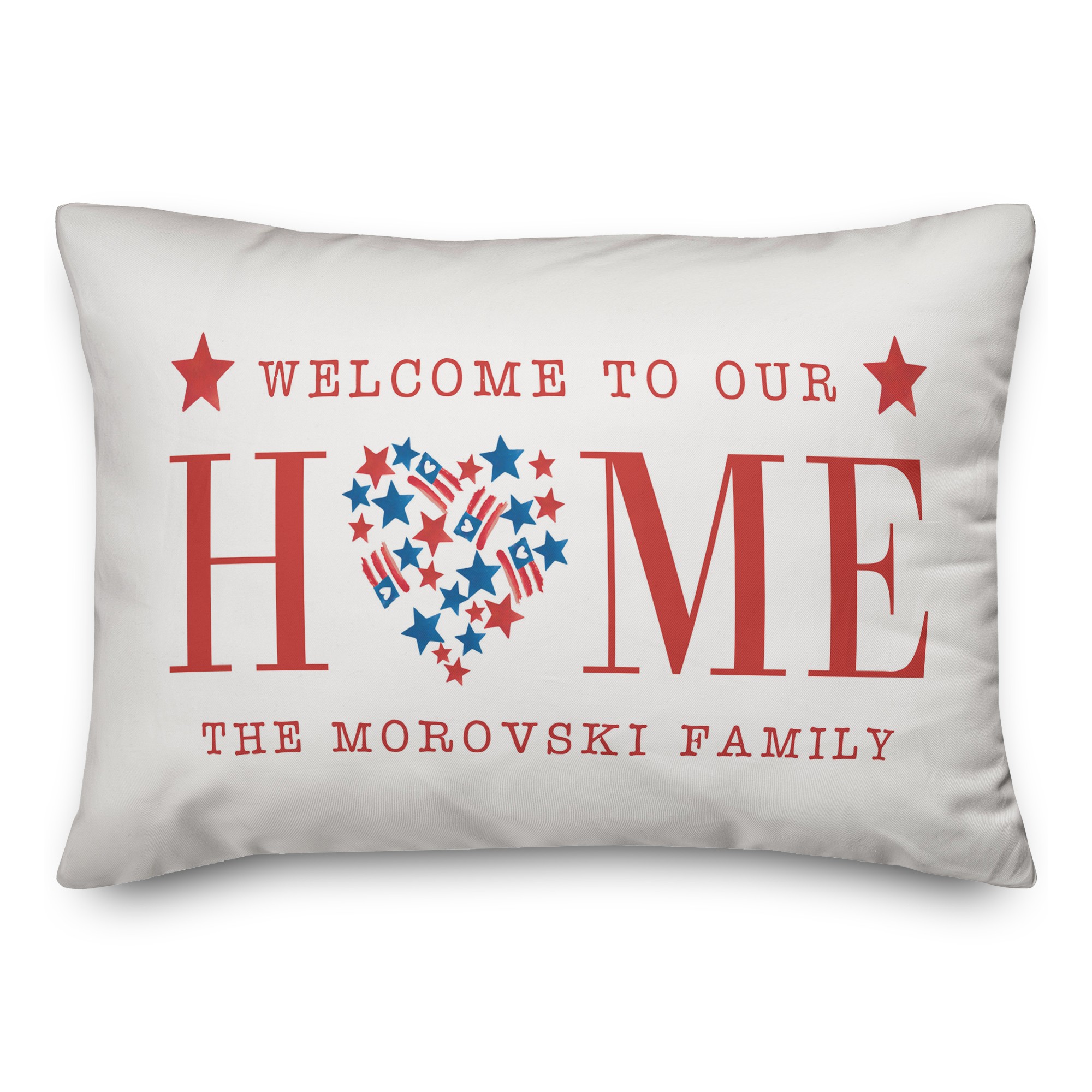 Welcome to Our Home Personalized 14x20 Indoor / Outdoor Pillow
