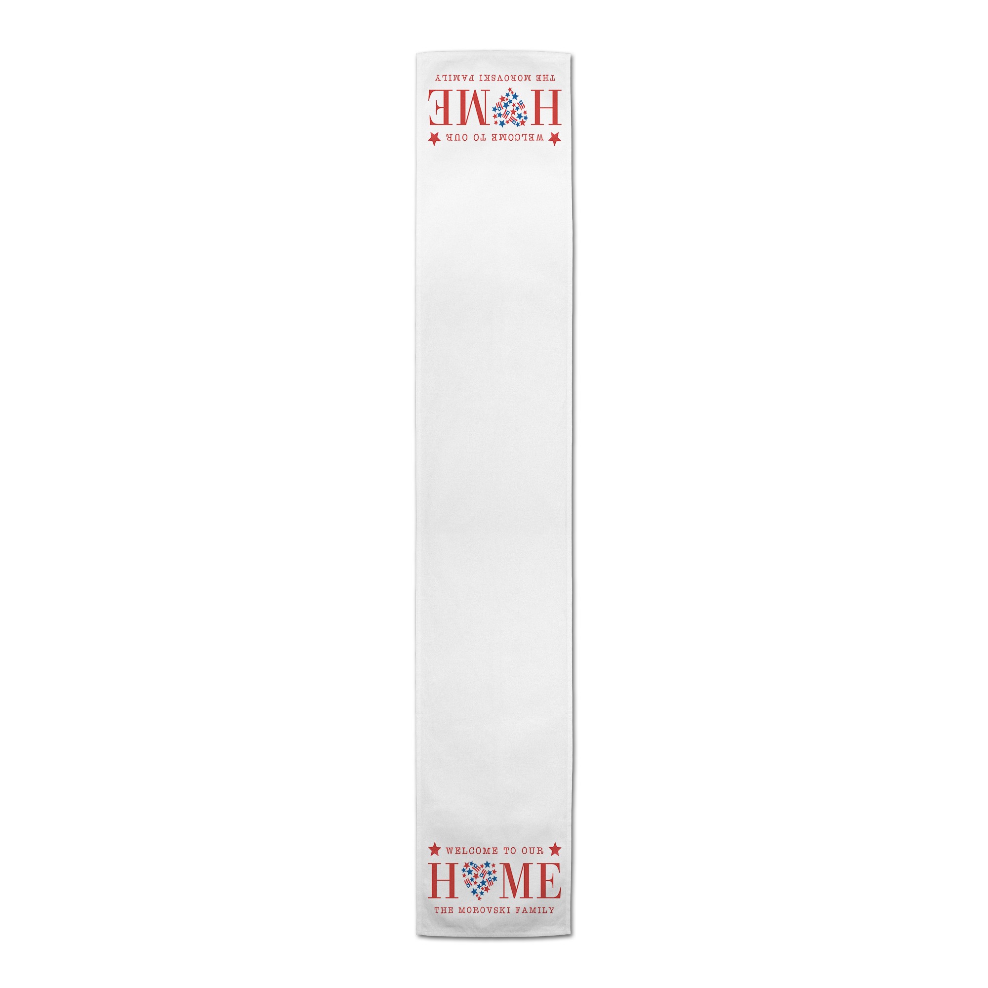 Welcome to Our Home Personalized 16x90 Cotton Twill Runner