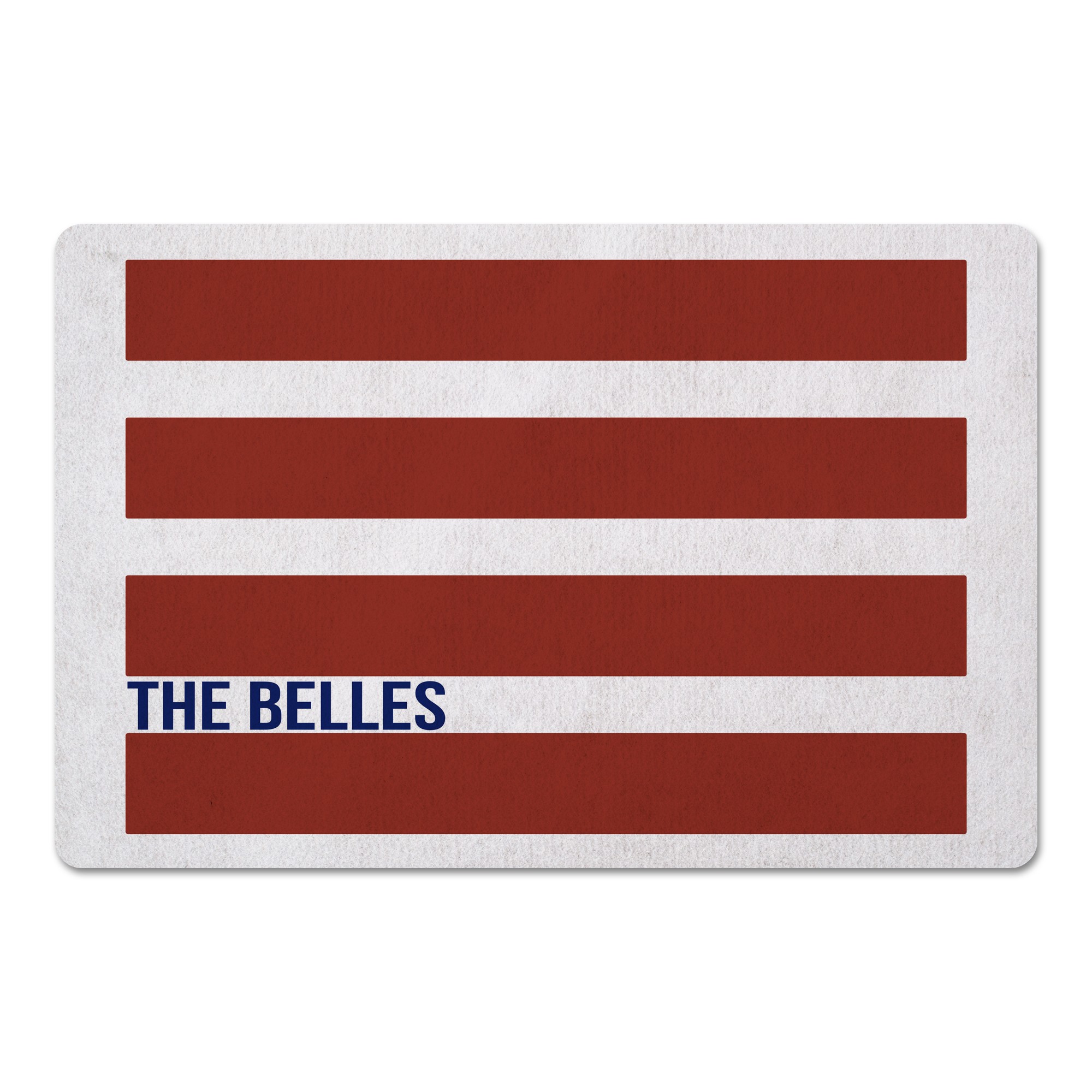 Simple Red Stripes Personalized 27x18 Floor Mat