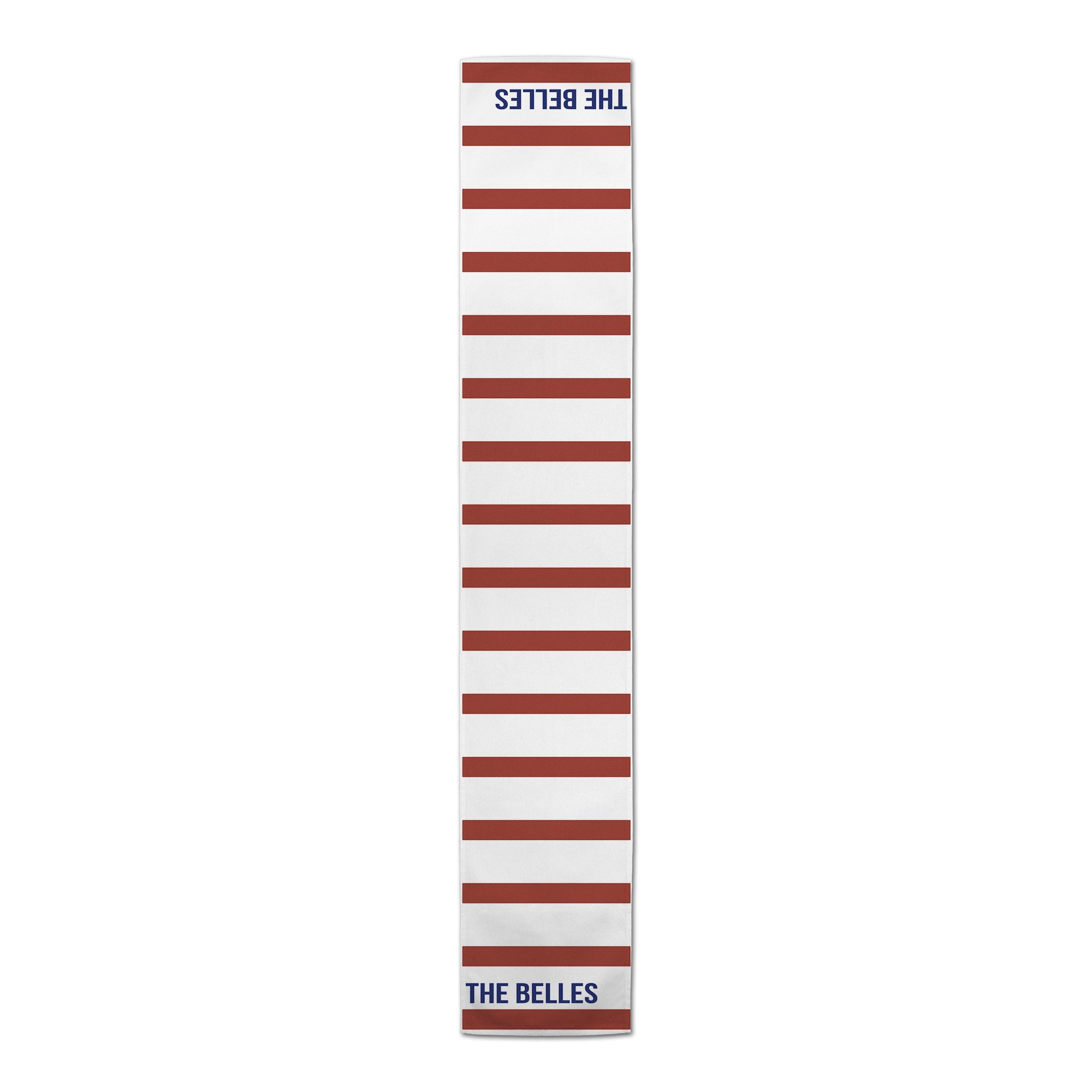Simple Red Stripes Personalized 16x90 Cotton Twill Runner