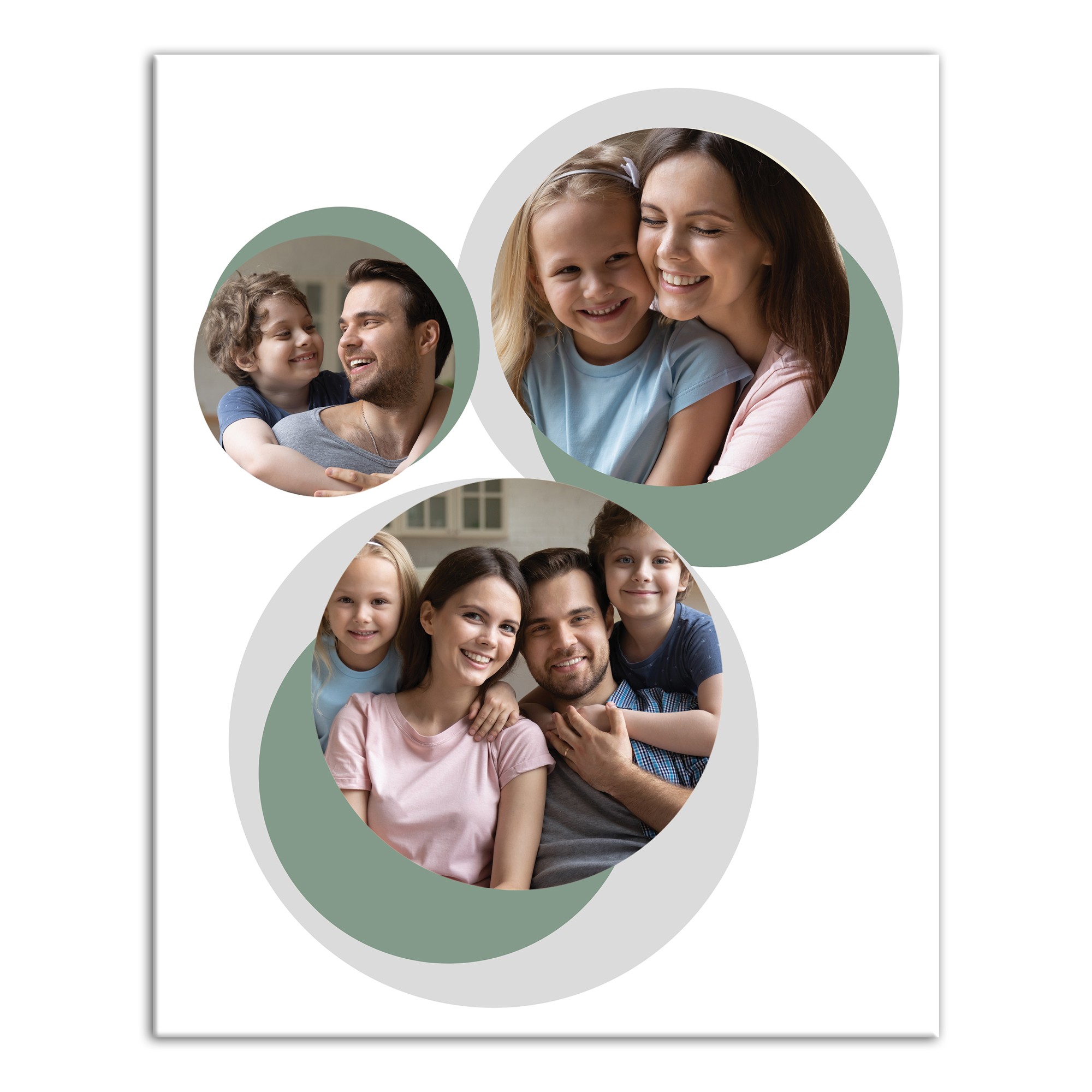 Sage Circle Photo Upload Personalized 16x20 Canvas Wall Art