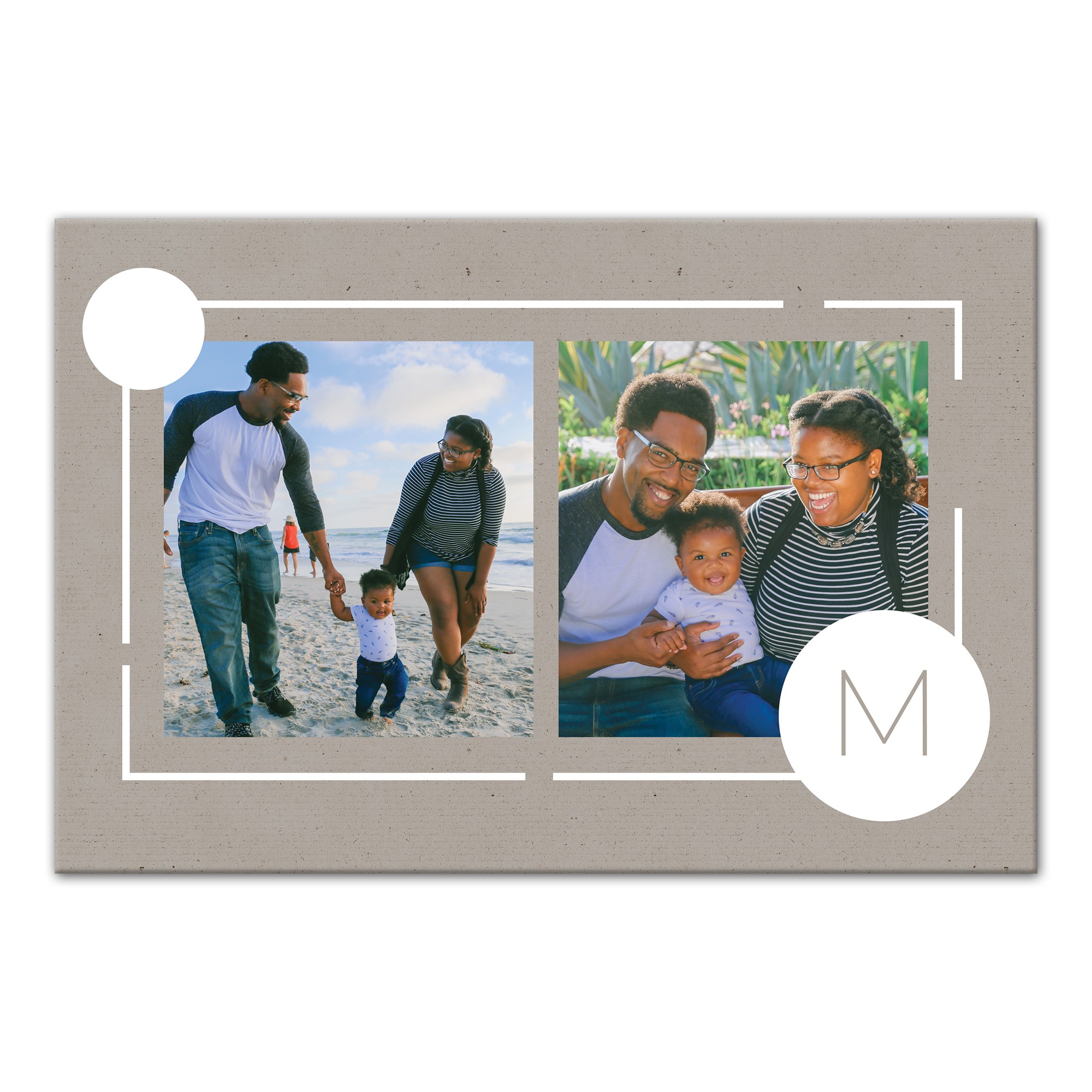 Monogram Photo Upload Personalized 12x18 Canvas Wall Art