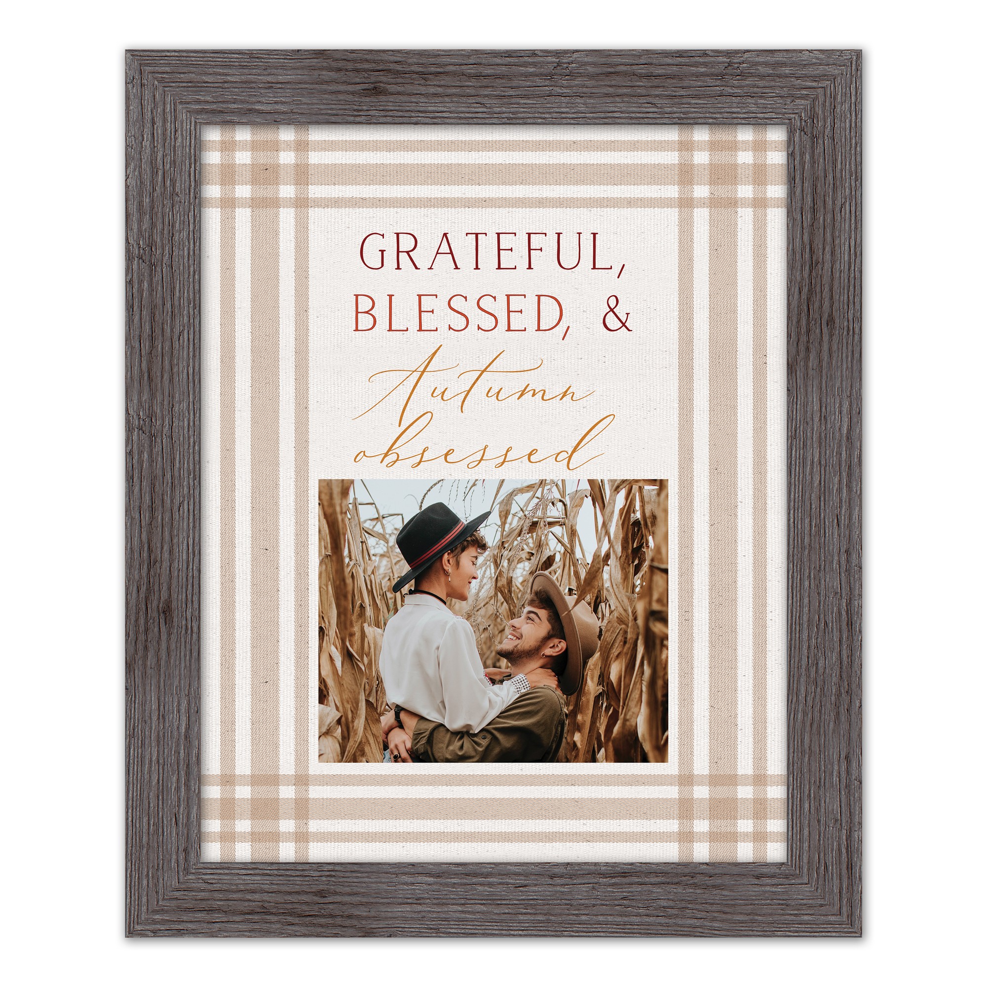 Autumn Obsessed Personalized 16x20 Western Gray Framed Print