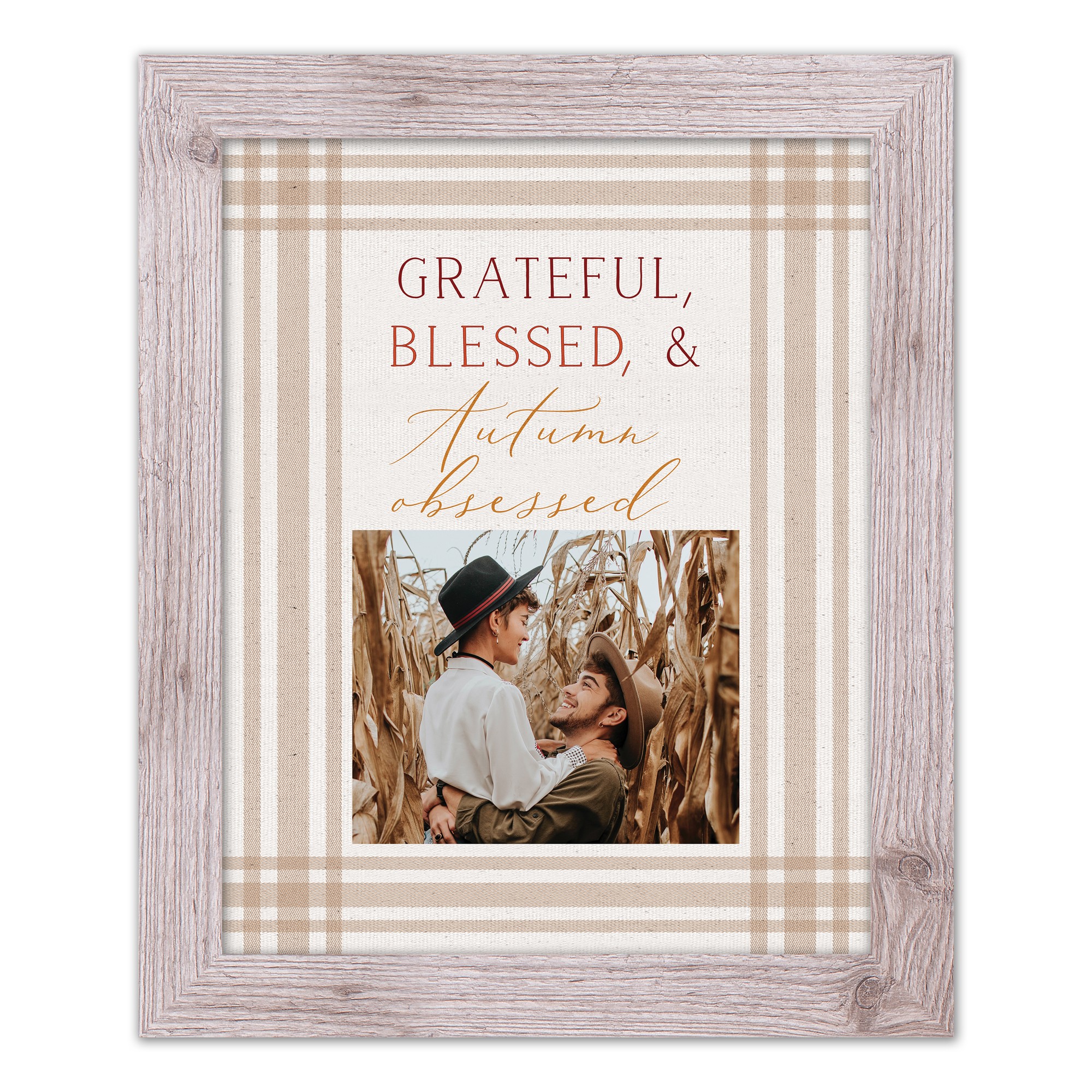 Autumn Obsessed Personalized 16x20 Western White Framed Print