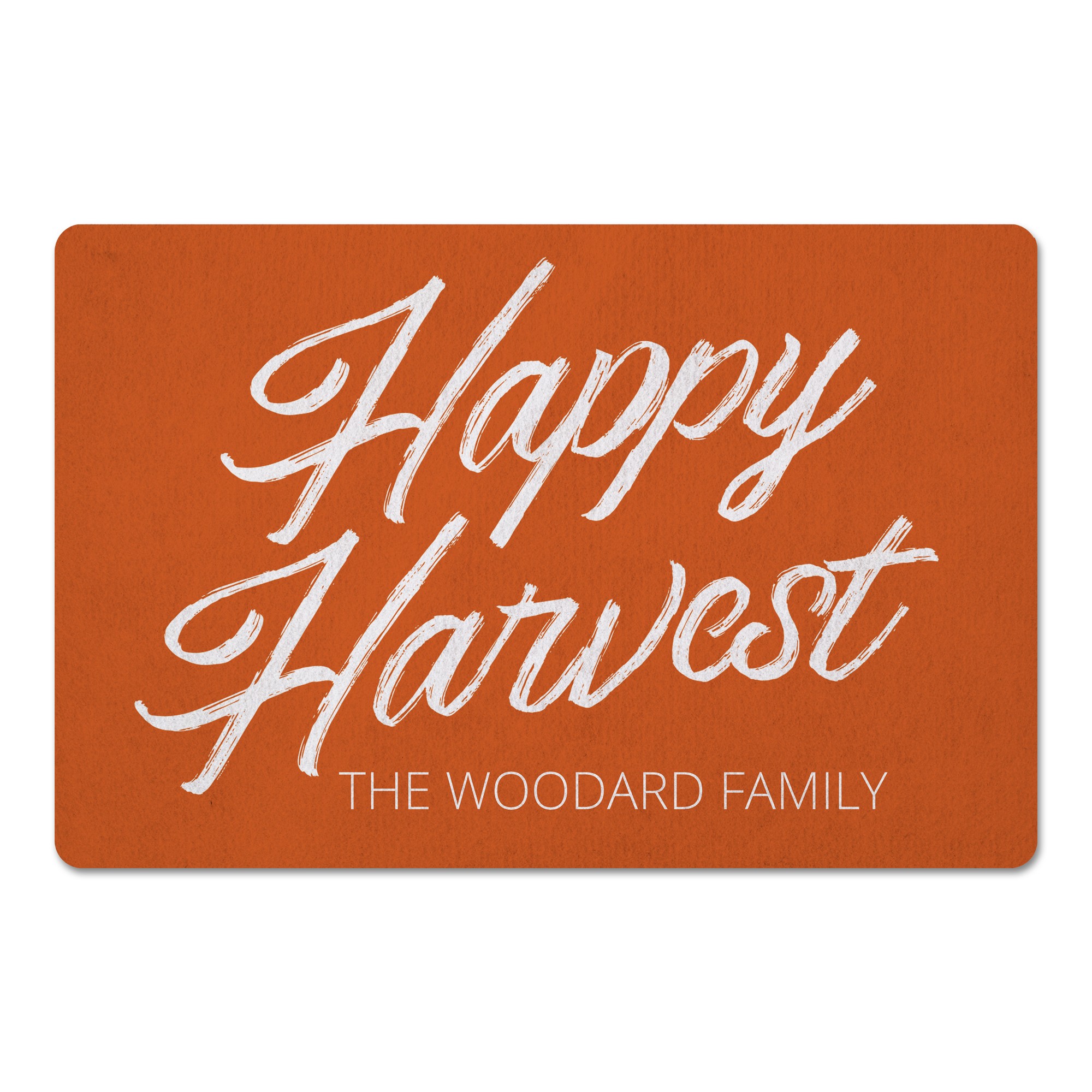 Happy Harvest Personalized 27x18 Floor Mat