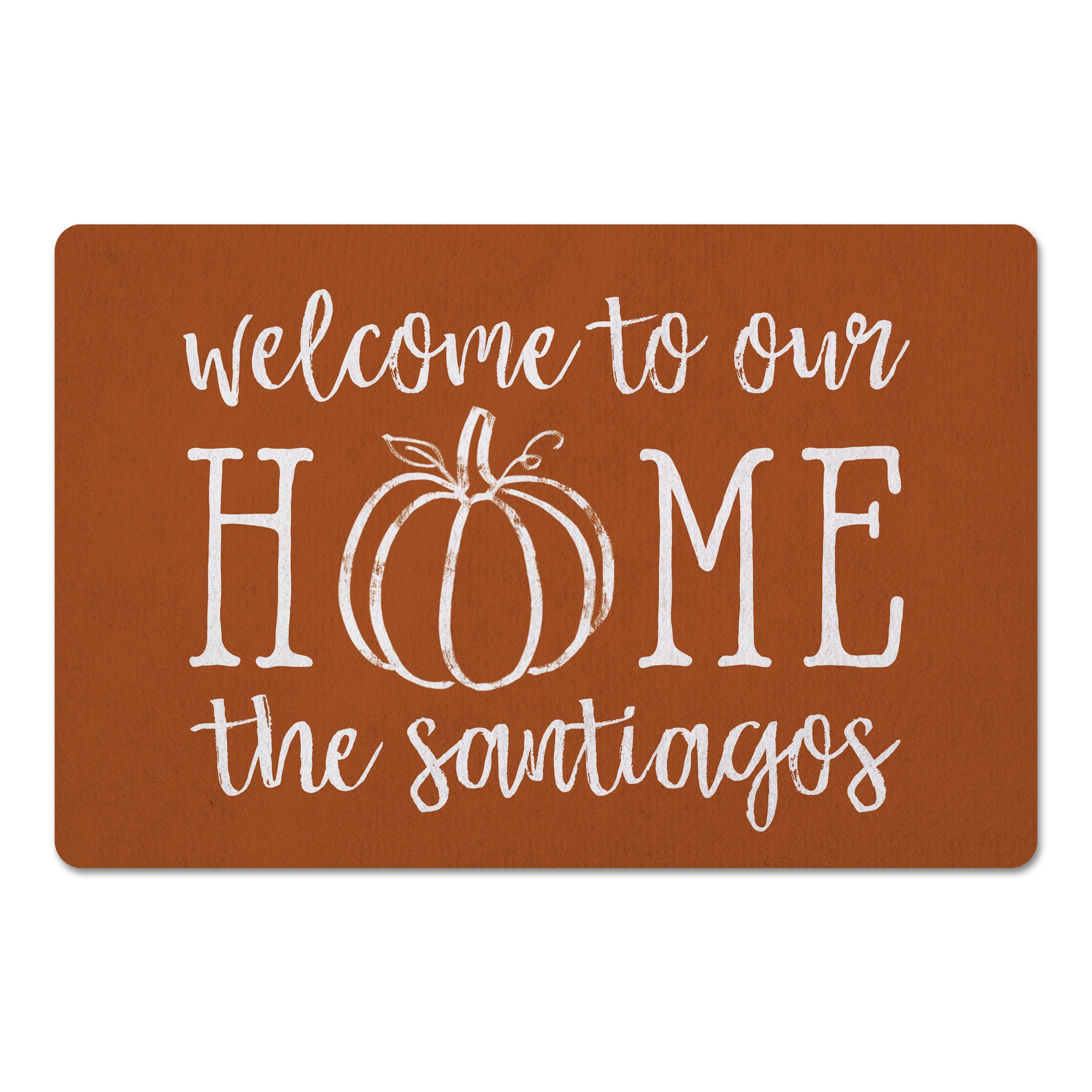 Welcome to Our Home Personalized 27x18 Floor Mat