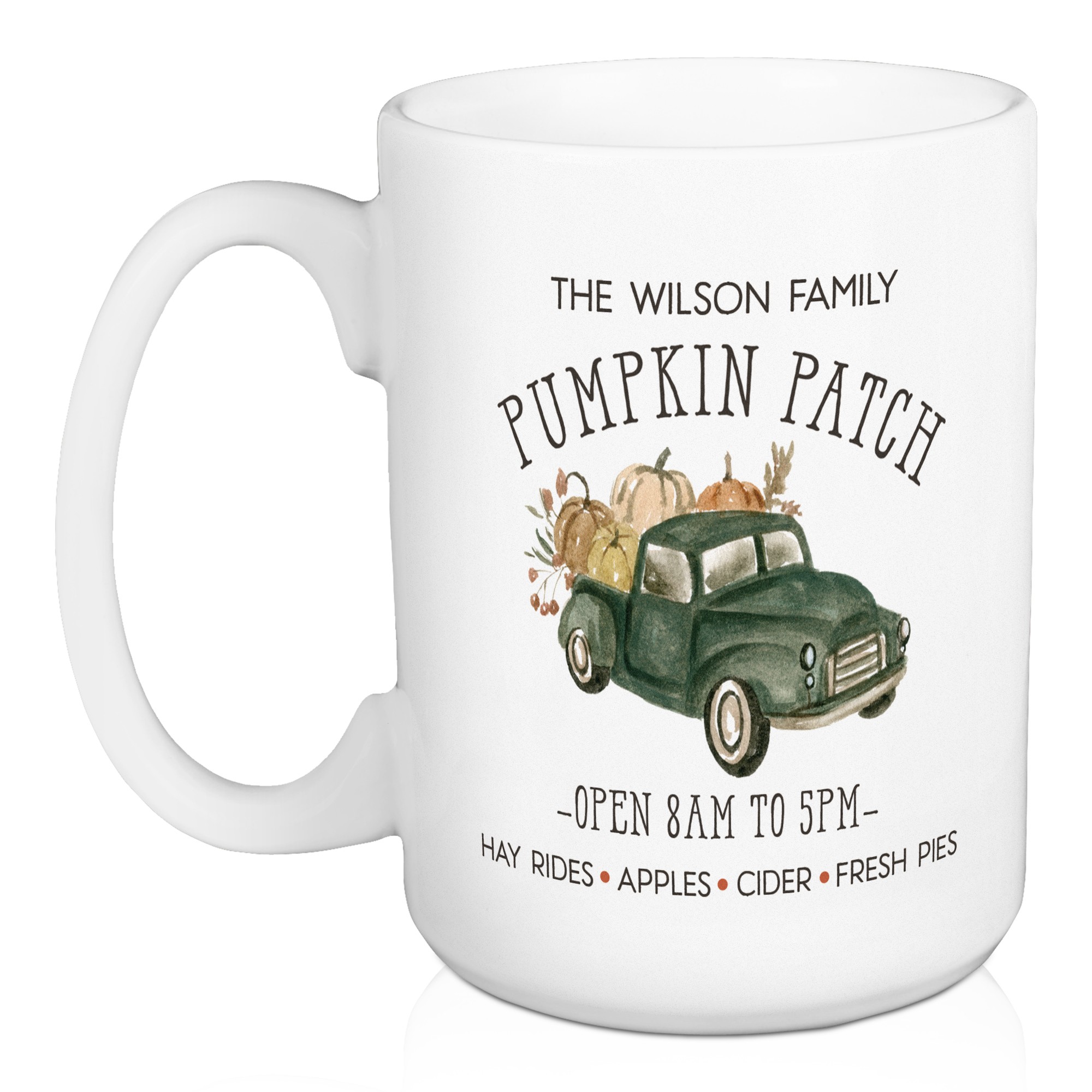 Family Pumpkin Patch Personalized 15 oz Mug