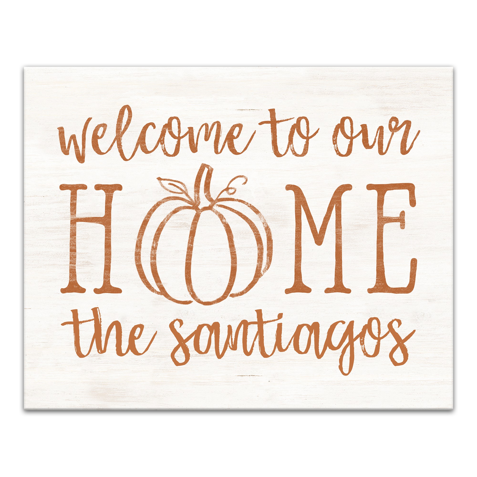 Welcome to Our Home Personalized 16x20 Canvas Wall Art