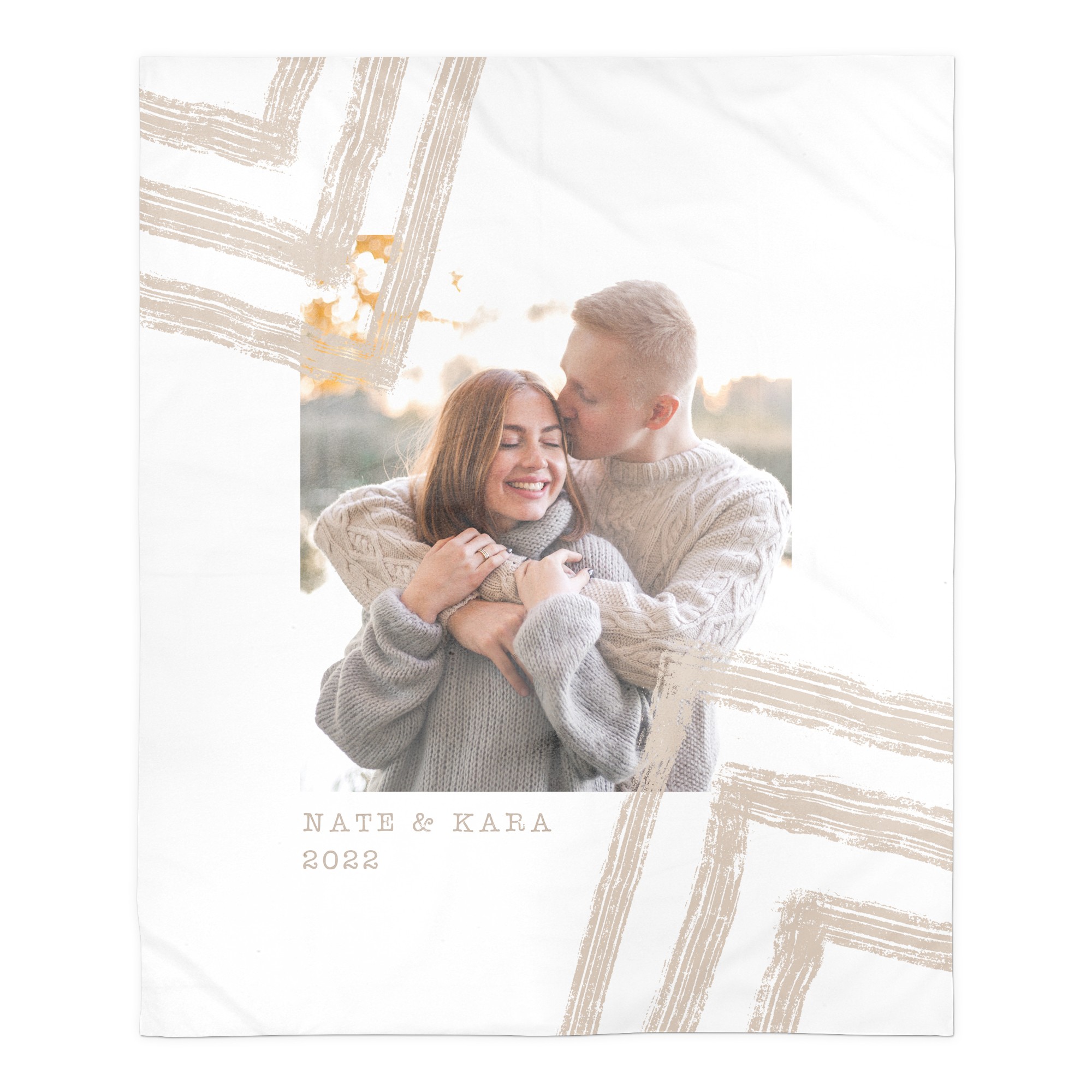Neutral Zags Personalized 50 x 60 Sherpa Fleece Blanket
