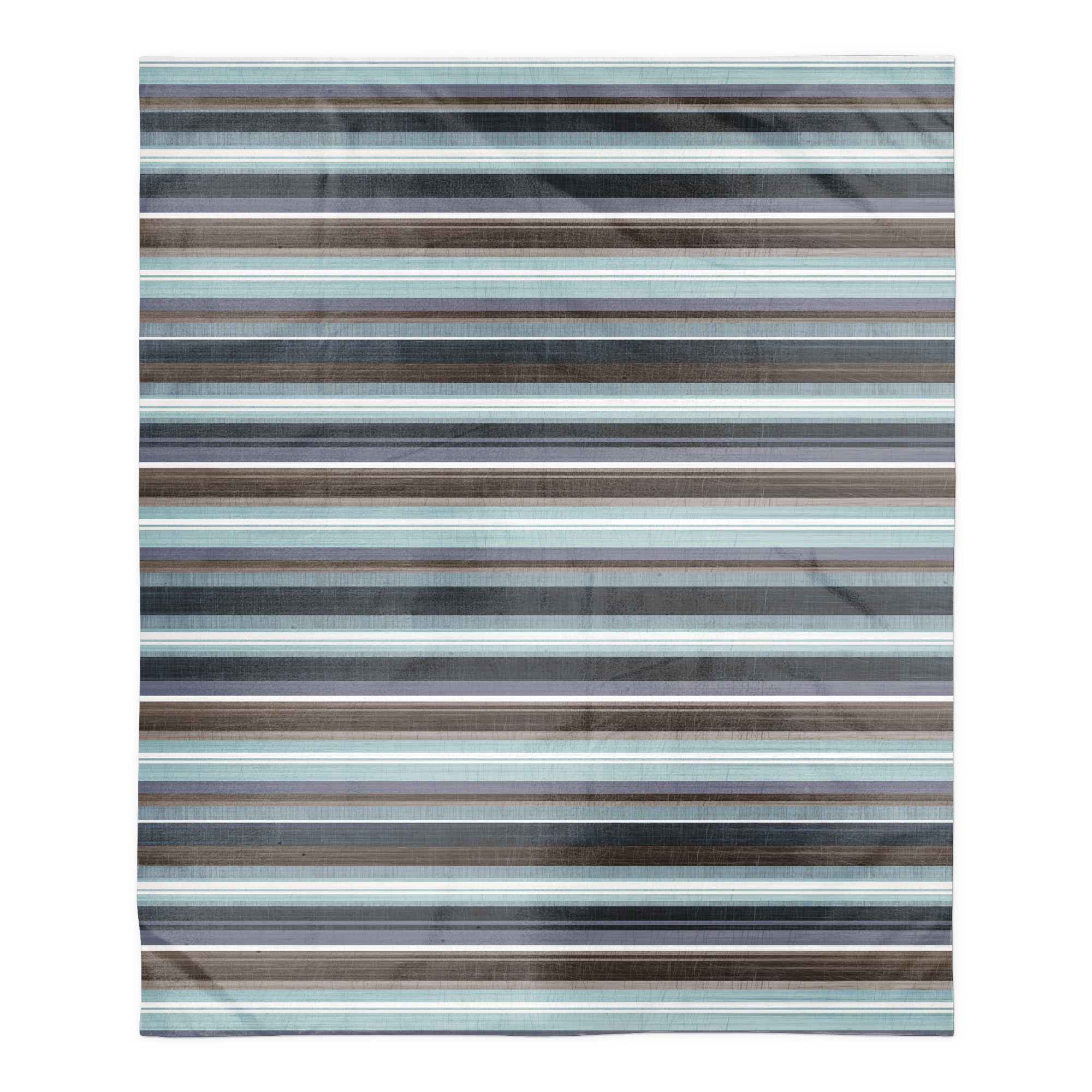 Brown Indigo Stripes 50 x 60 Sherpa Fleece Blanket