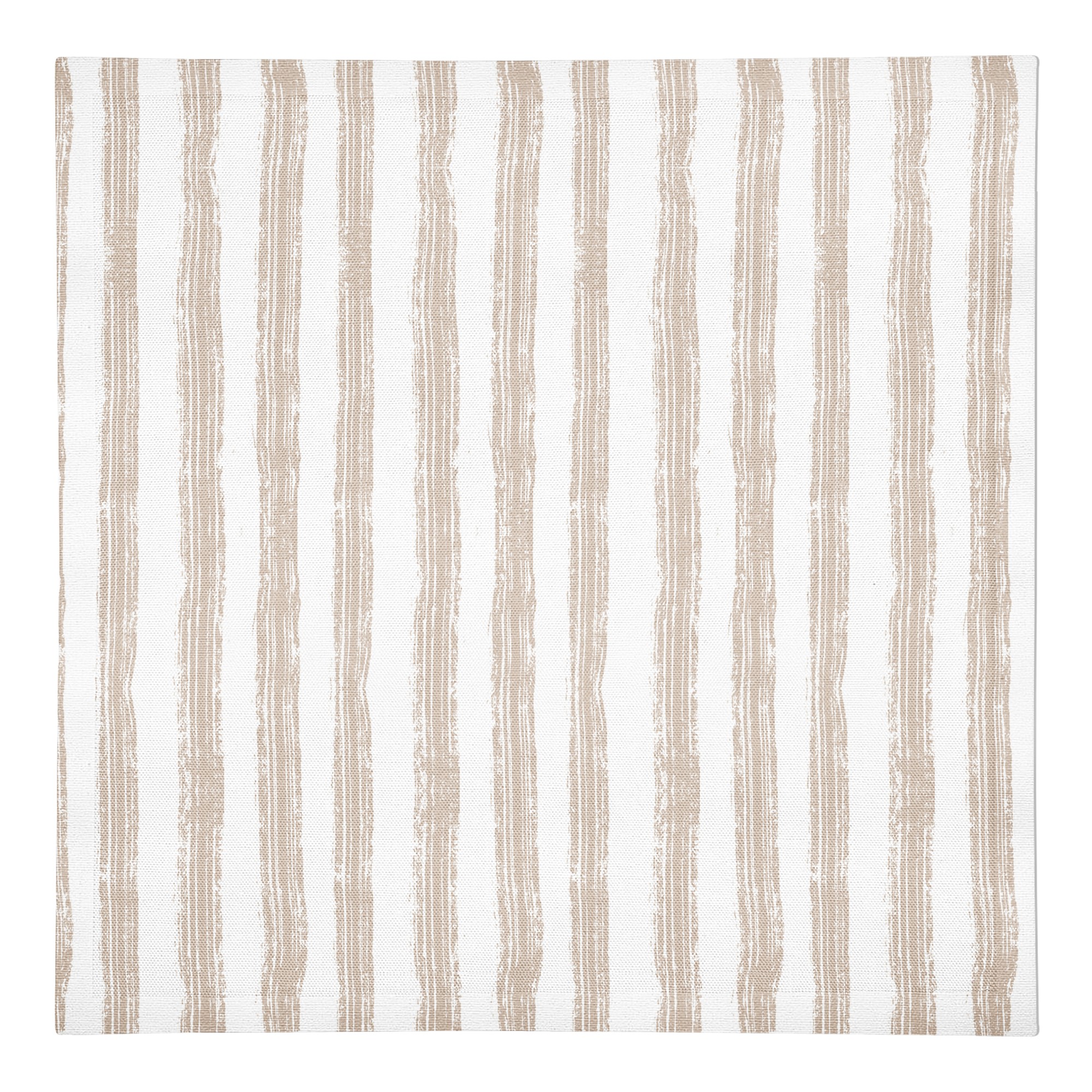 Neutral Easy Stripes 10 x 10 Cotton Twill Napkin