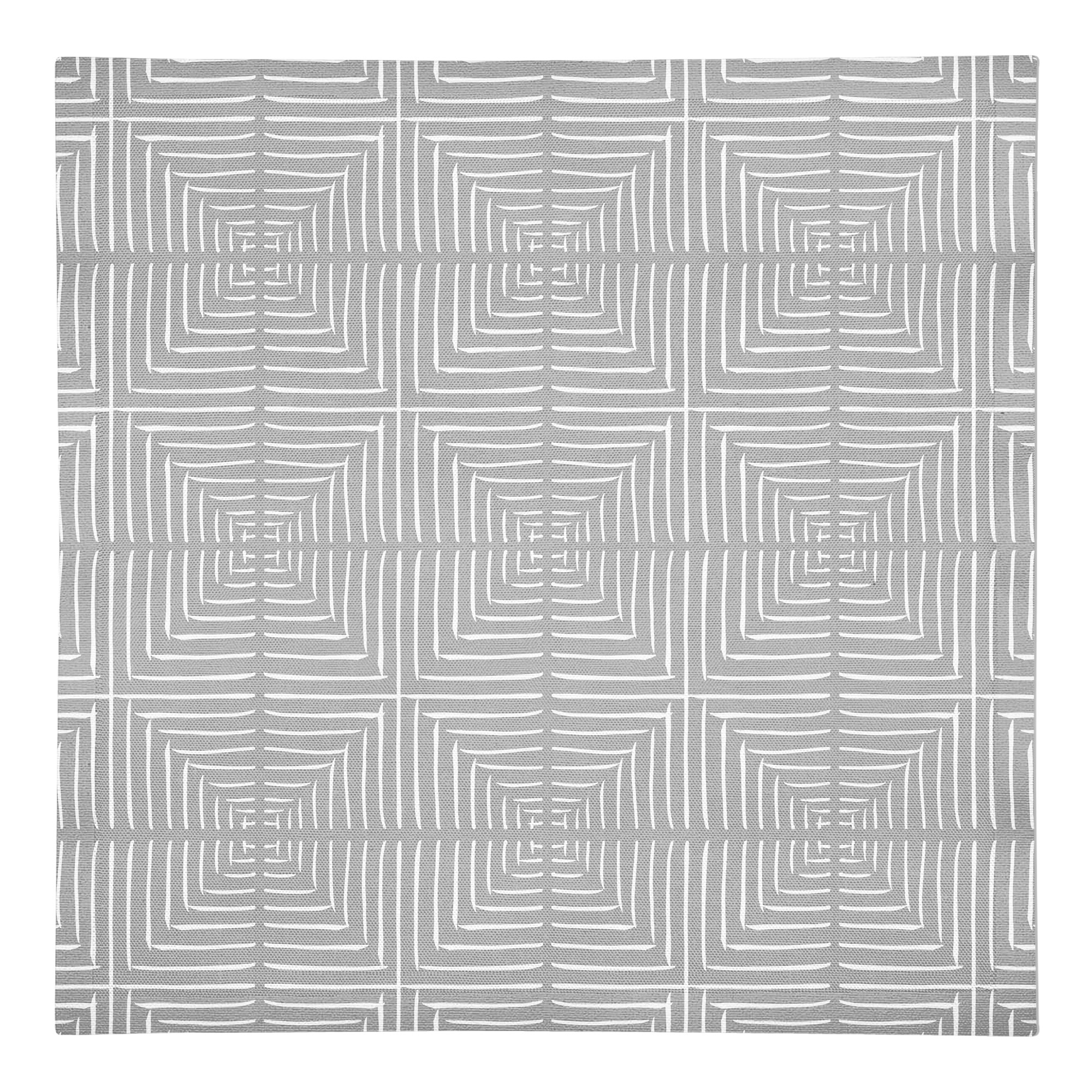 Gray Geo Diamonds 10 x 10 Cotton Twill Napkin