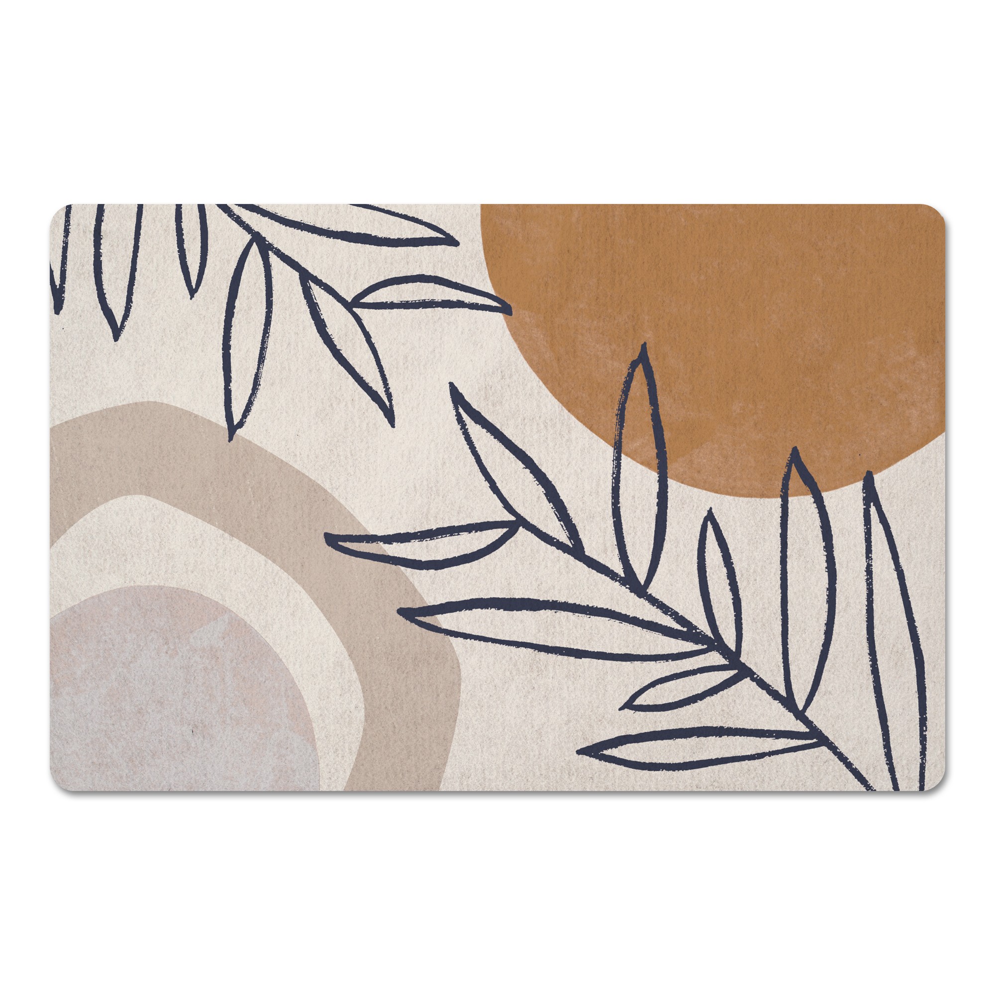 Mid Mod Arch Leaves 18 x 27 Floor Mat
