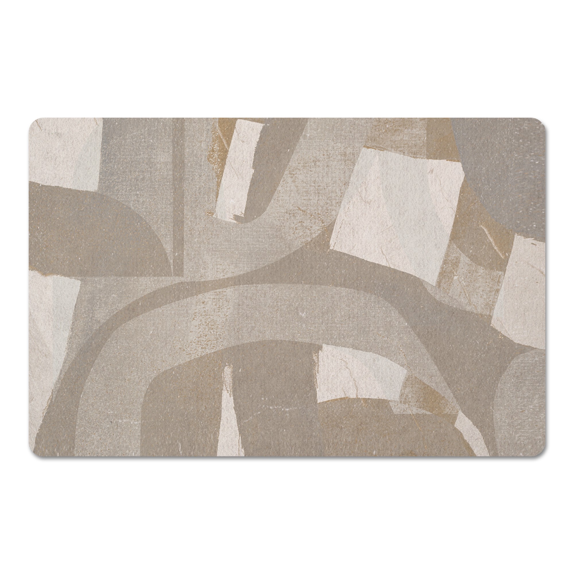 Abstract Layered Shapes 18 x 27 Floor Mat