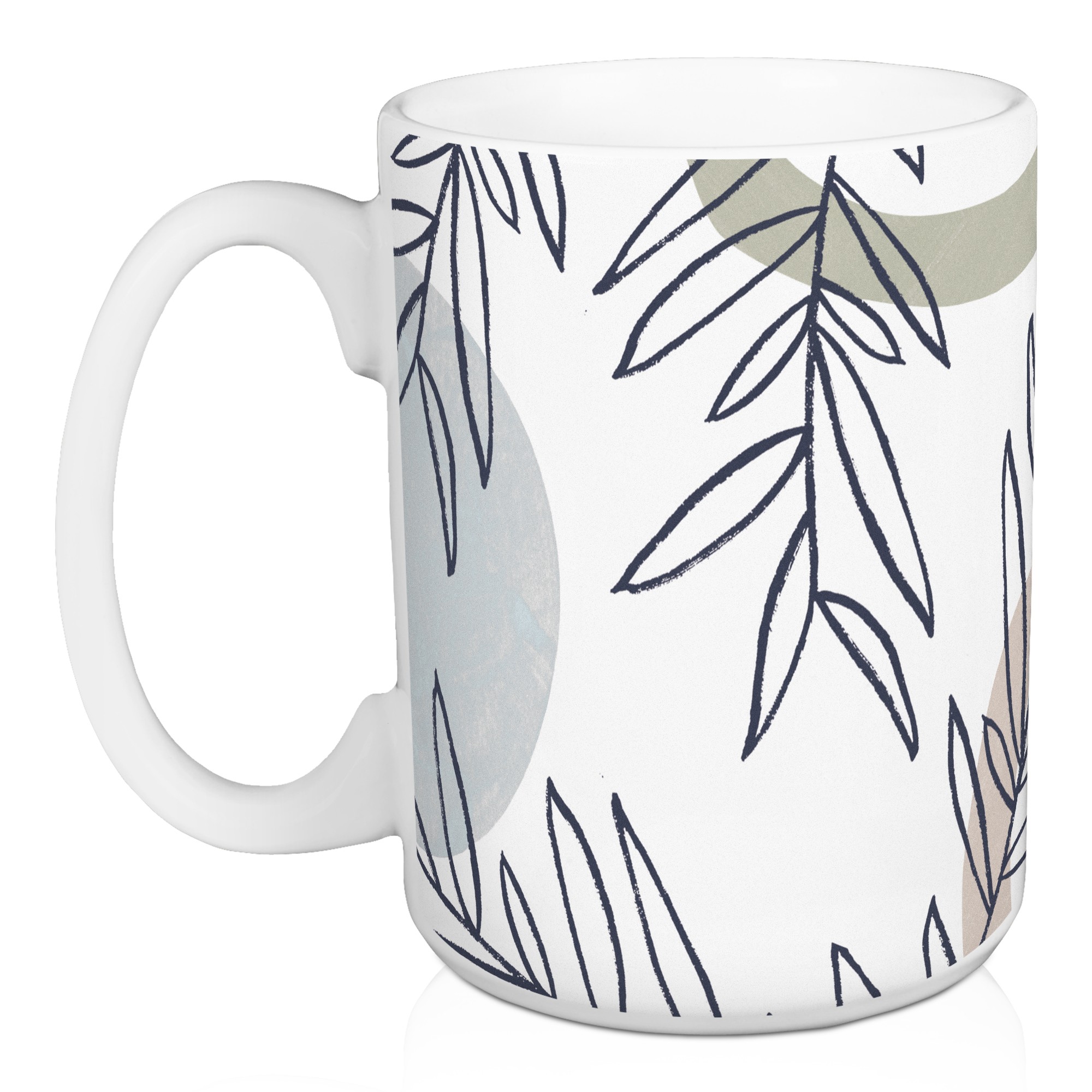 Mid Mod Arch Leaves 5 x 4.62 Mug