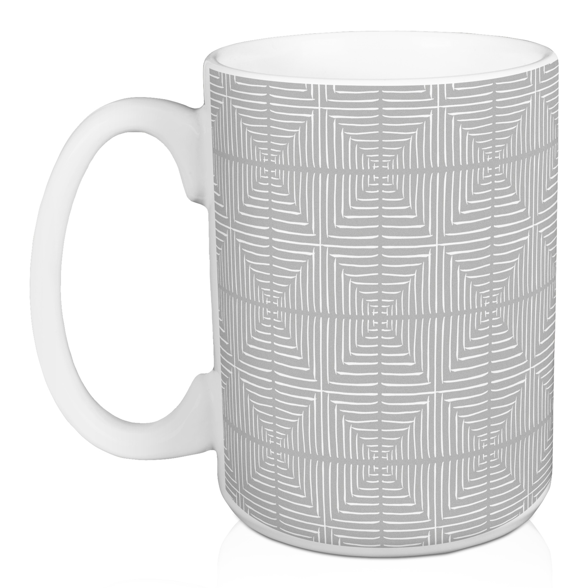 Gray Geo Diamonds 5 x 4.62 Mug