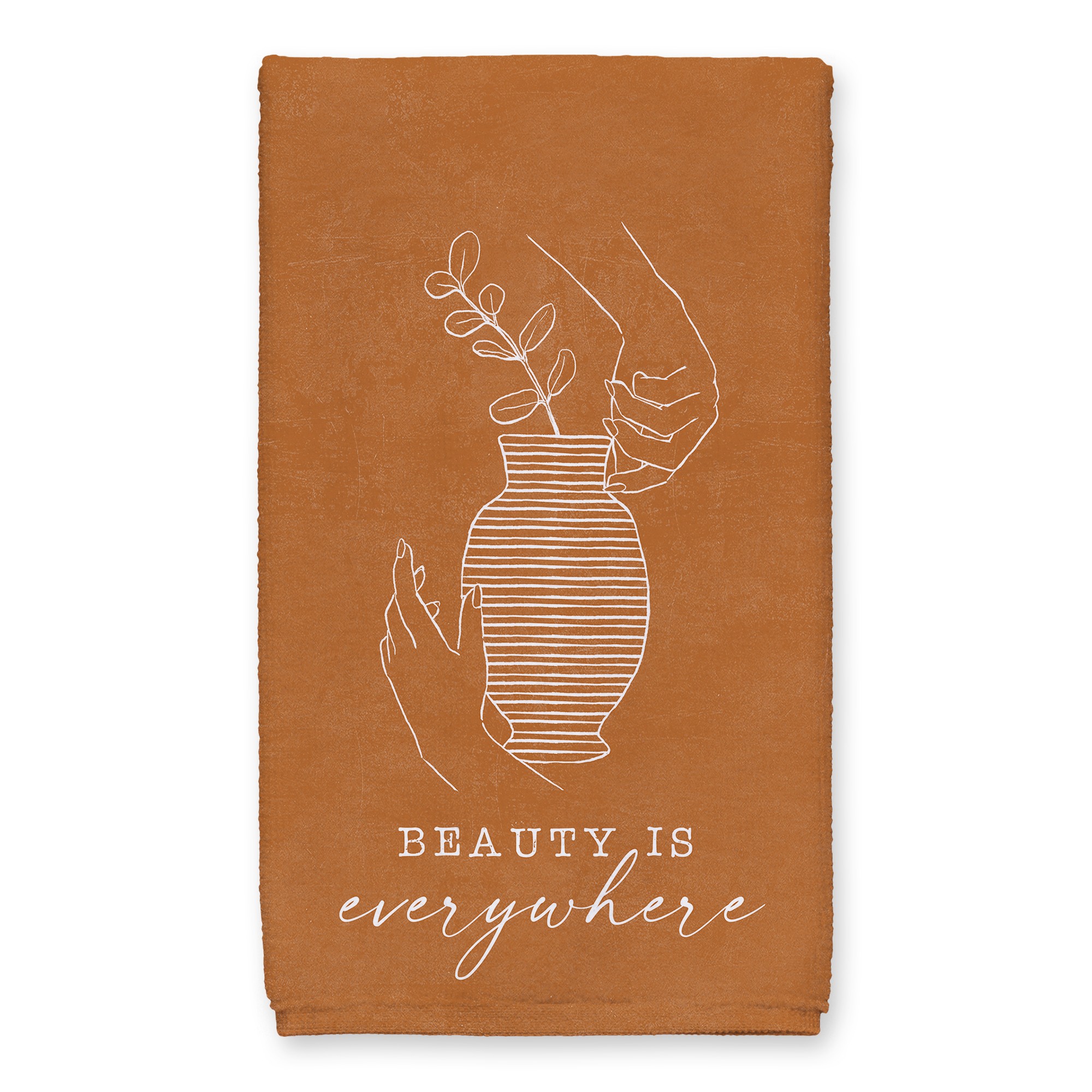 Orange Vase Beauty is Everywhere 16 x 25 Towel