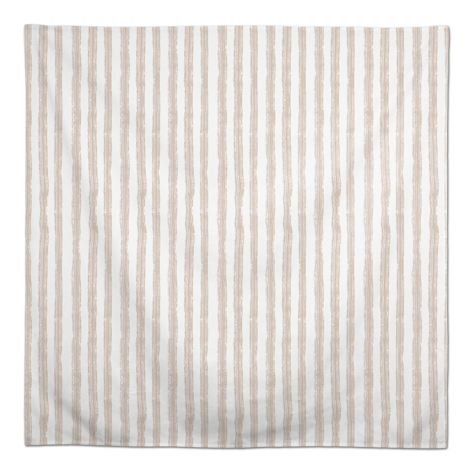 Neutral Easy Stripes 58 x 58 Tablecloth