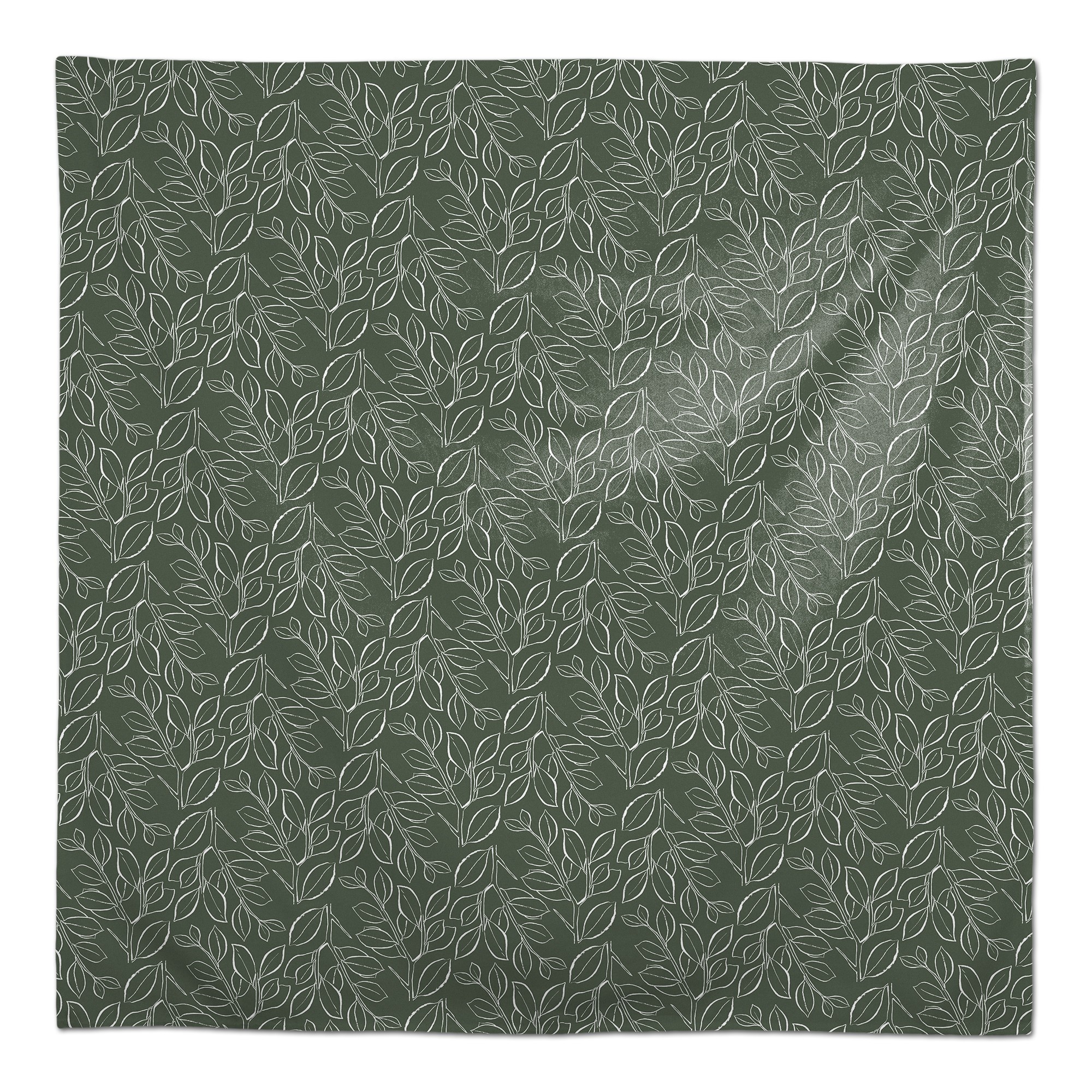 Sage Lined Leaves 58 x 58 Tablecloth