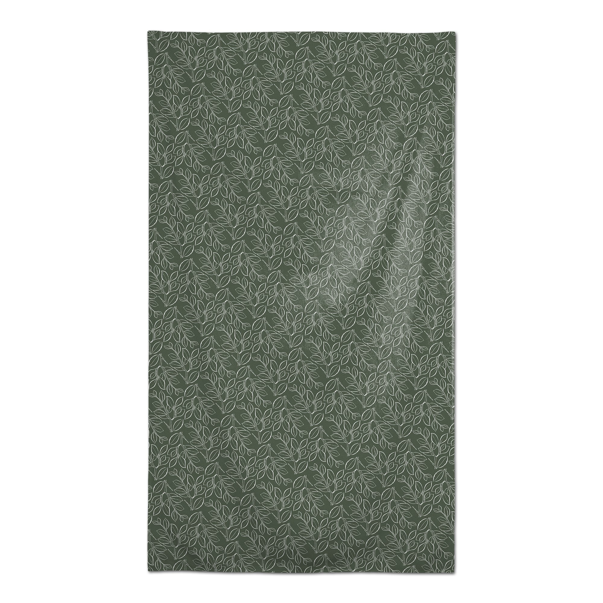Sage Lined Leaves 58 x 102 Tablecloth