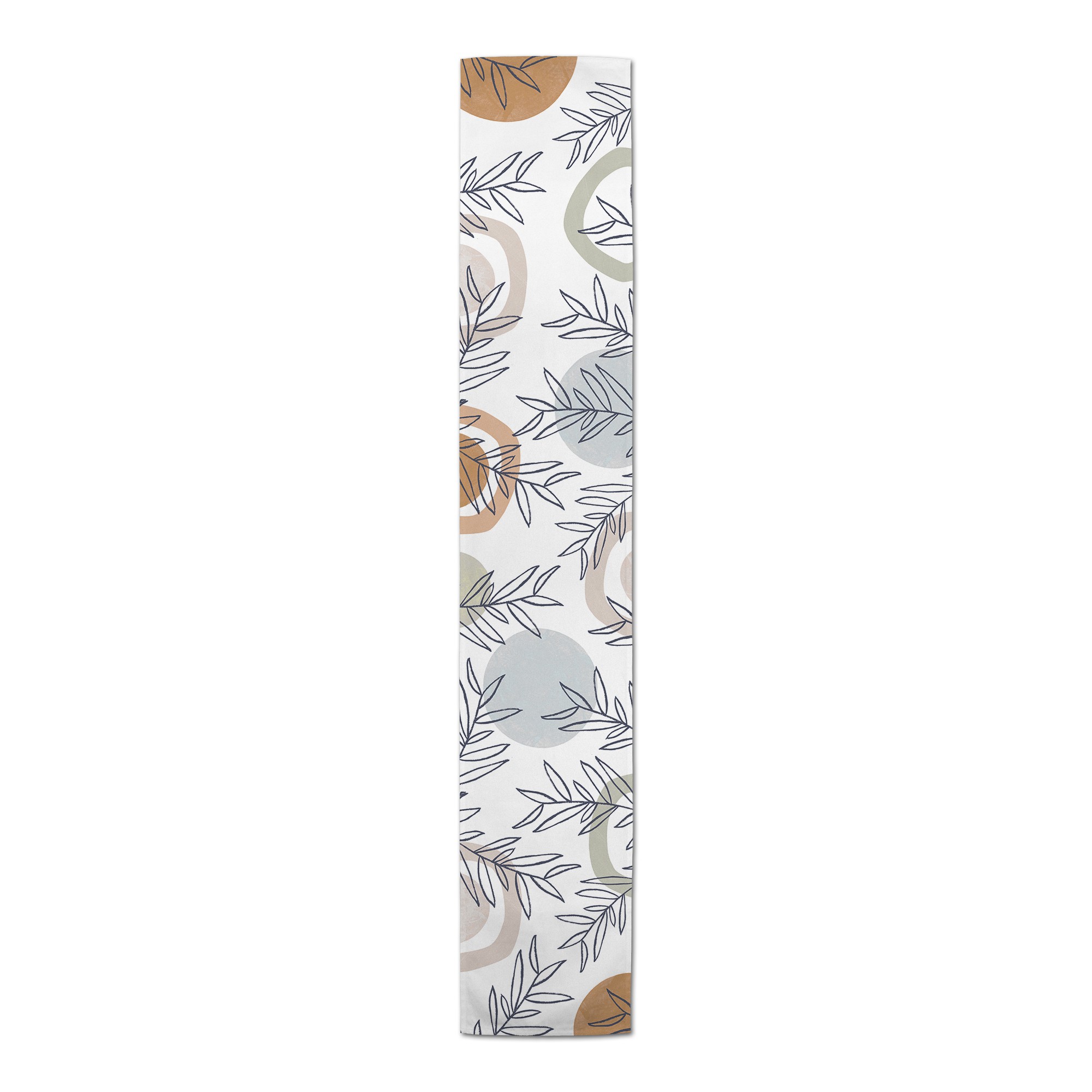 Mid Mod Arch Leaves 16 x 90 Cotton Twill Runner