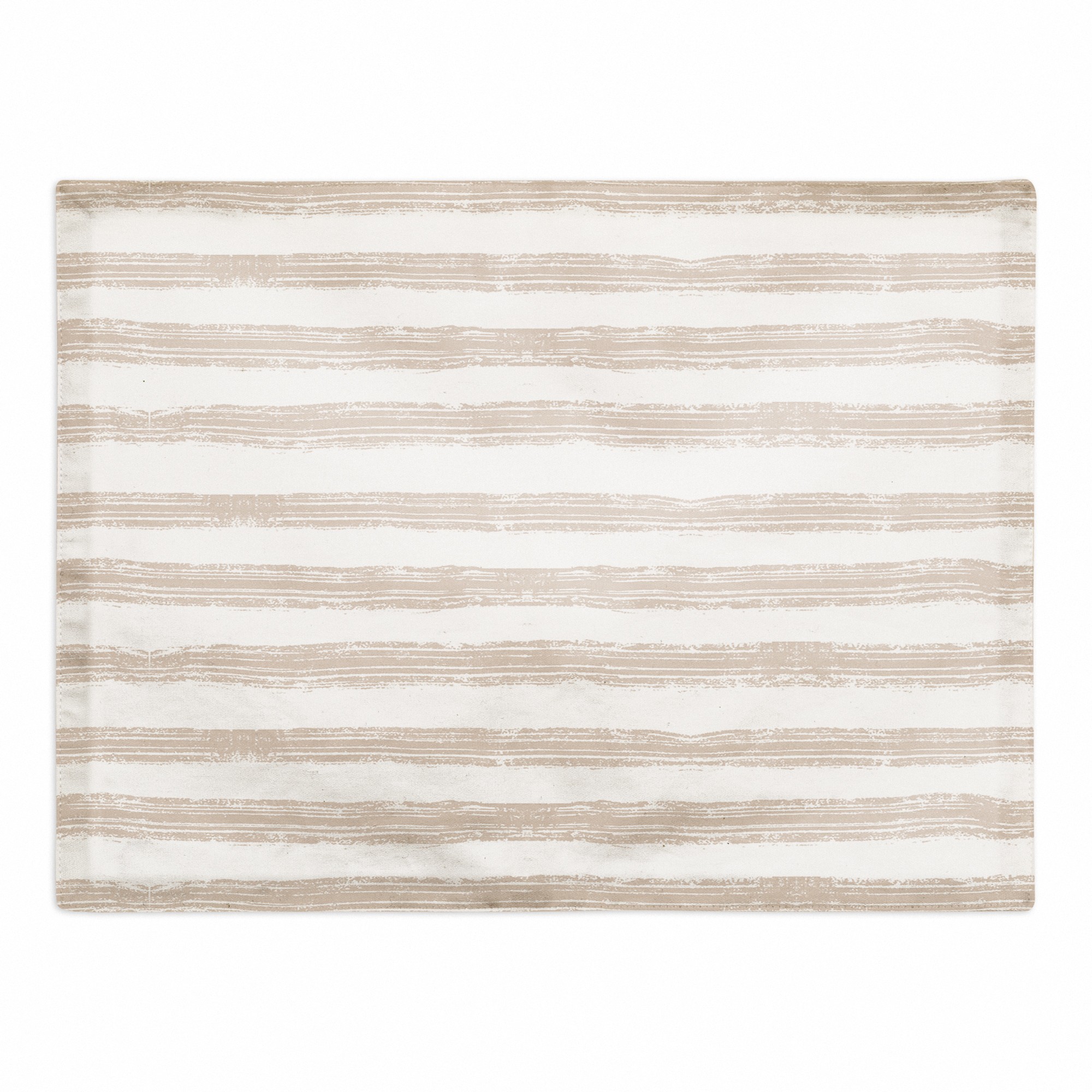 Neutral Easy Stripes 14 x 18 Cotton Twill Placemat