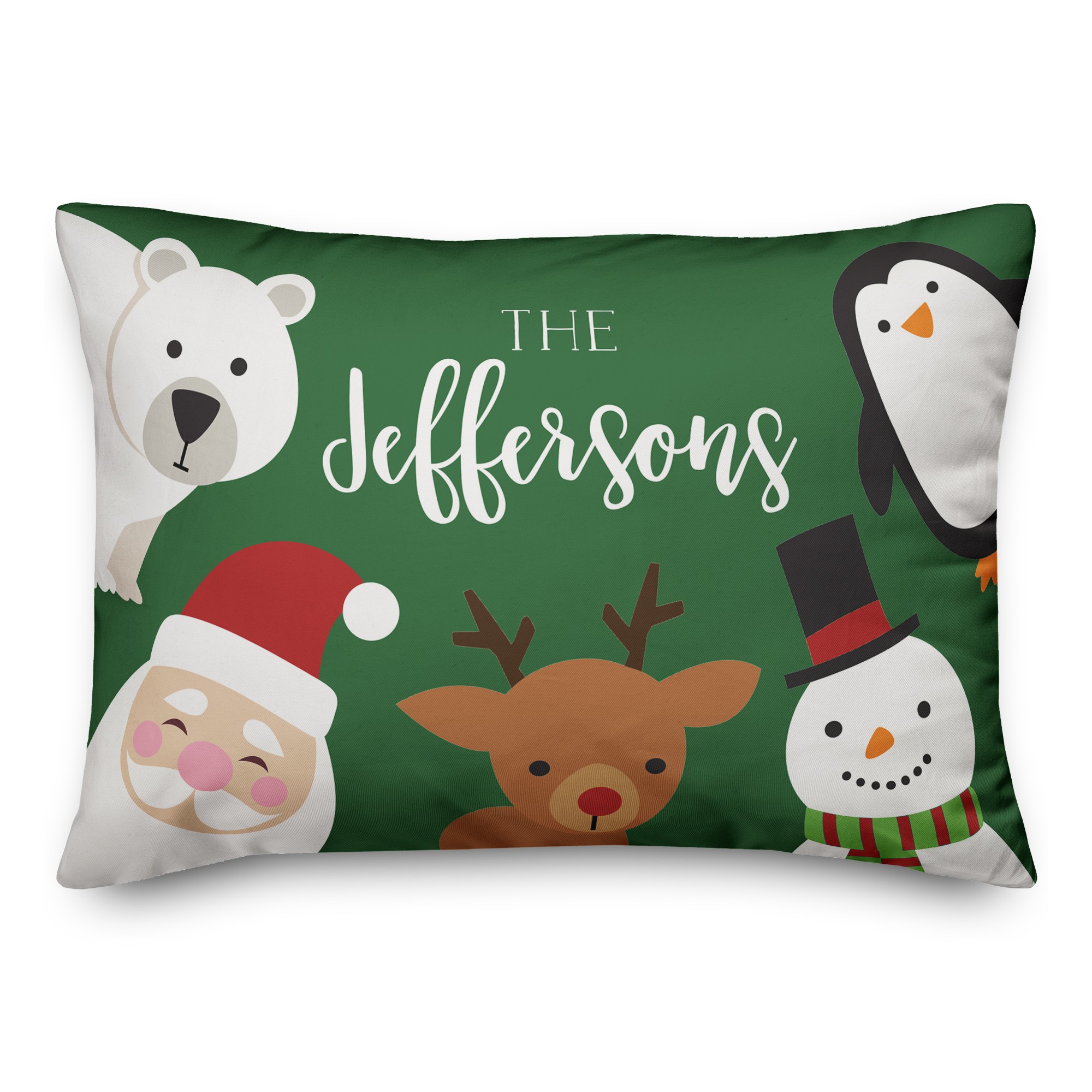 Holiday Icons Hello Personalized 20 x 14 Indoor / Outdoor Pillow