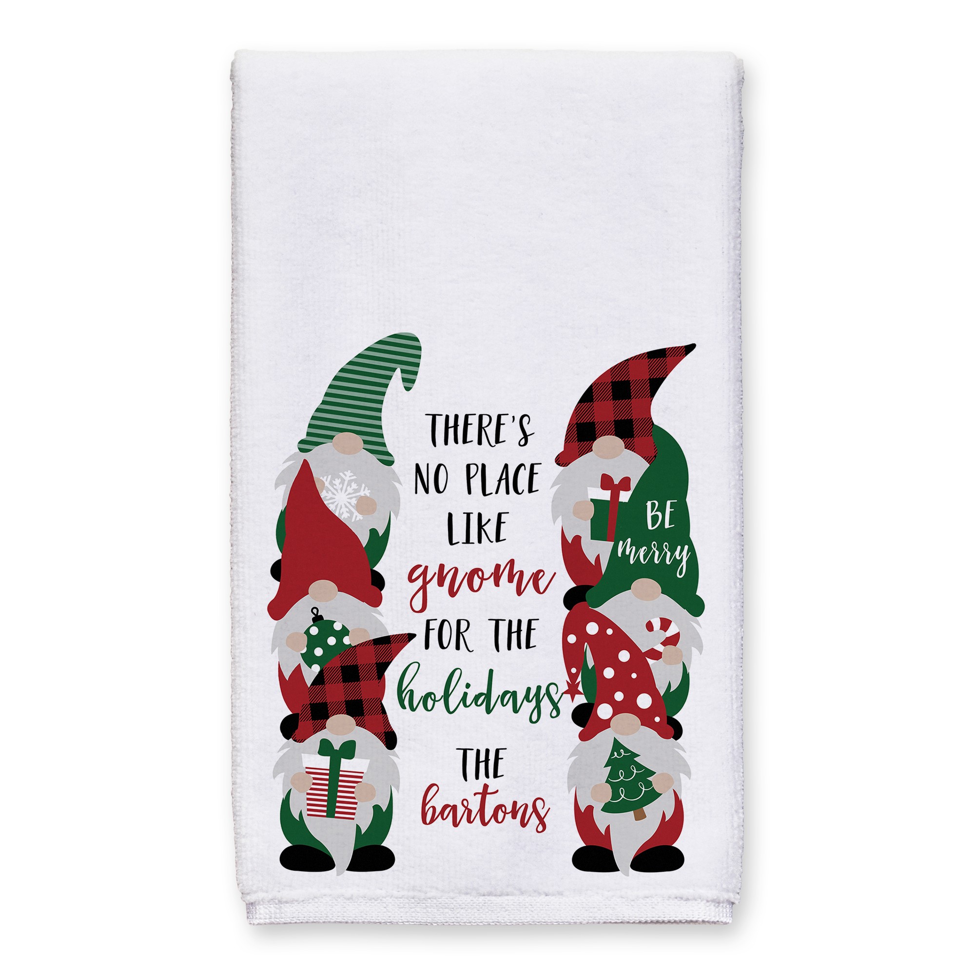 There's No Place like Gnome Personalized 16 x 25 Towel
