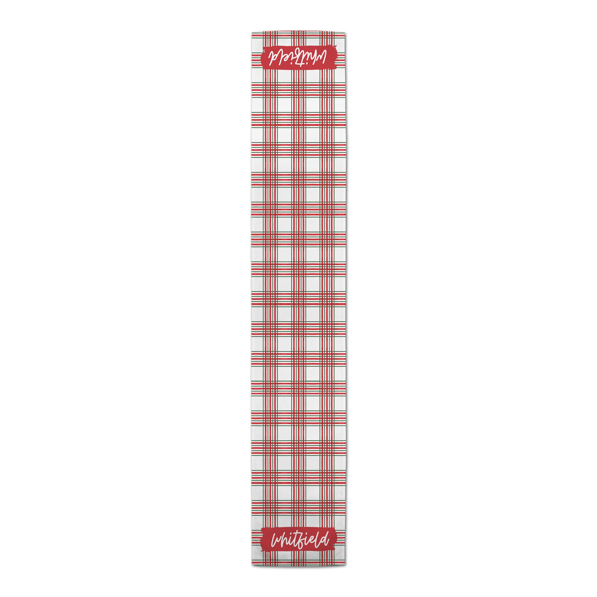 Christmas Plaid Personalized 16 x 72 Cotton Twill Runner