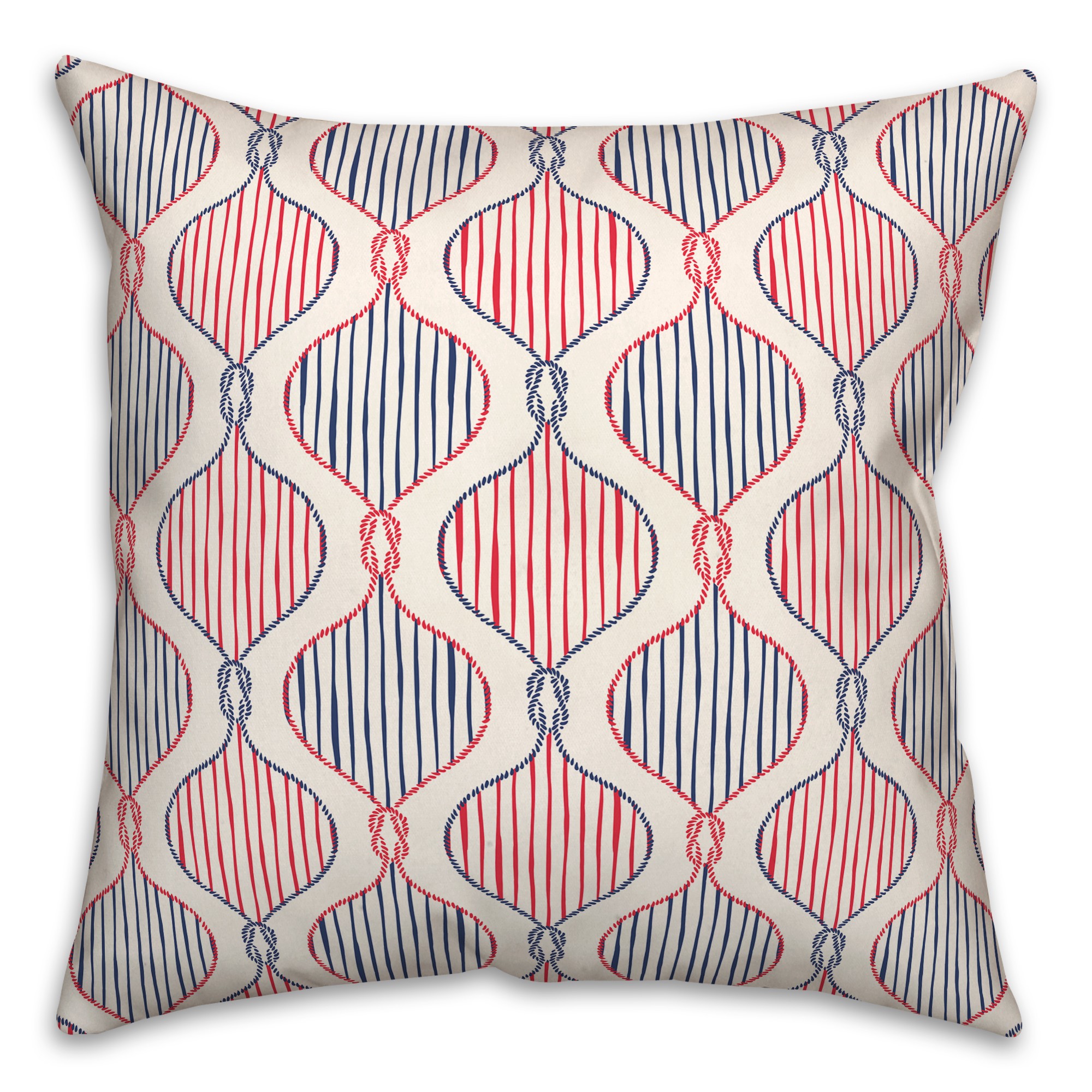 Knots And Stripes 18 x 18 Spun Poly Pillow