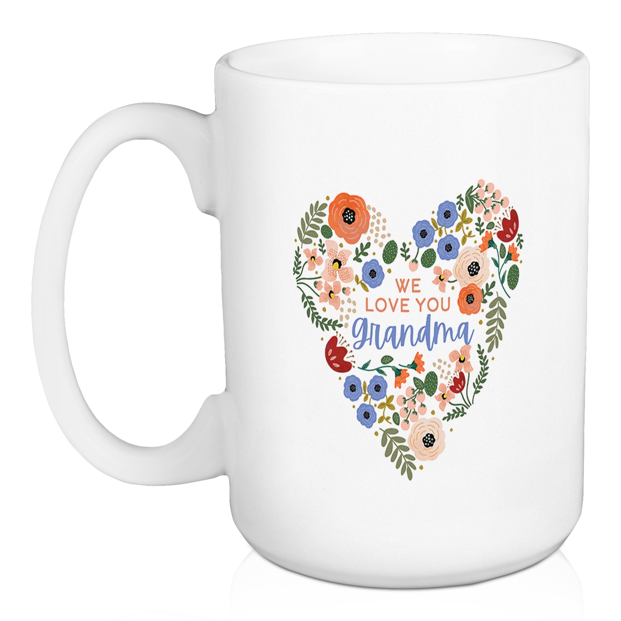 We Love You Floral Personalized 5 x 4.62 Mug