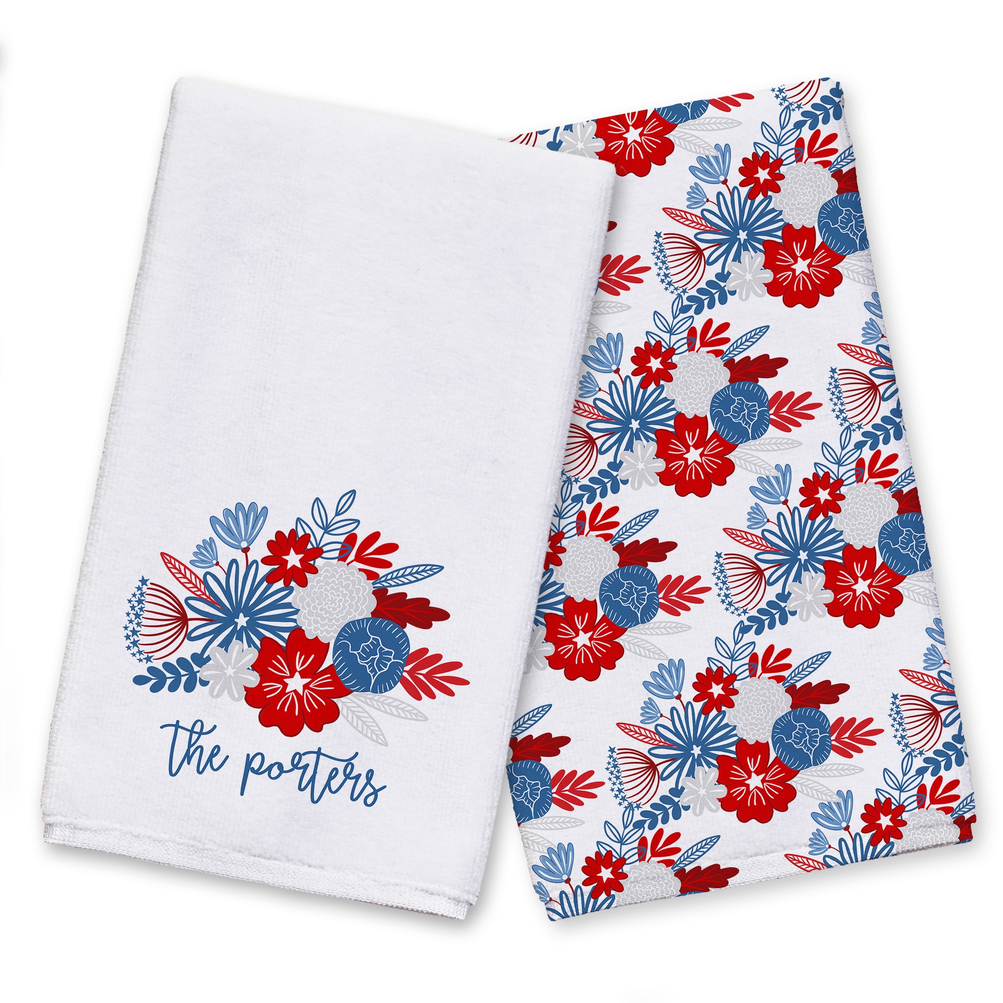 Patriotic Flower Bunch Personalized 16 x 25 Towel