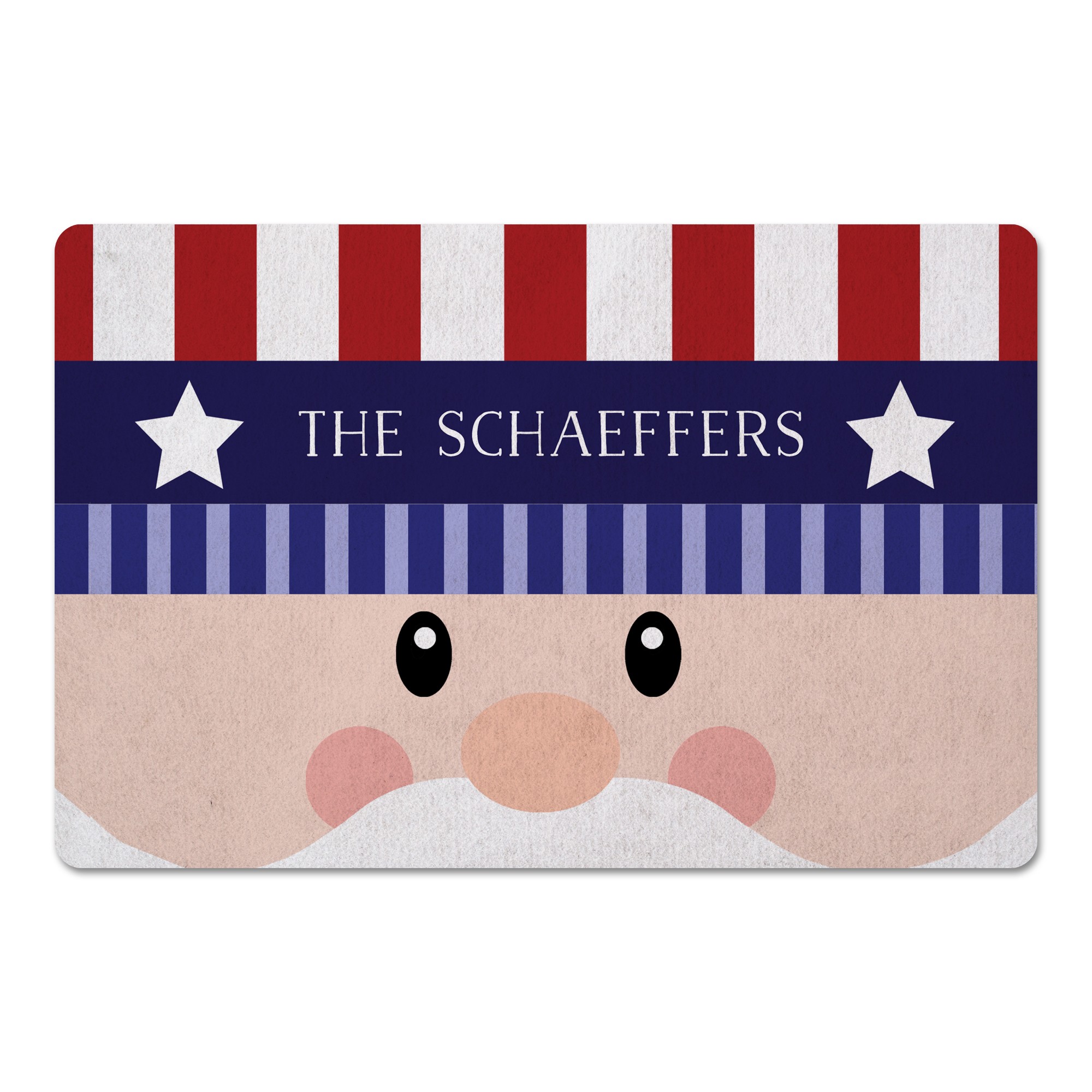 Uncle Sam Face Personalized 18 x 27 Floor Mat
